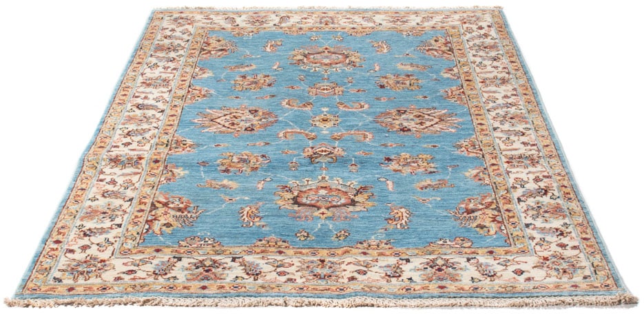 morgenland Orientteppich "Ziegler - 186 x 123 cm - hellblau", rechteckig, 6 mm Höhe, Wohnzimmer, Handgeknüpft, Einzelstü