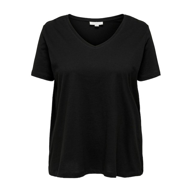 ONLY CARMAKOMA V-Shirt »CARBONNIE LIFE S/S V-NECK A-SHAPE TEE« kaufen | BAUR