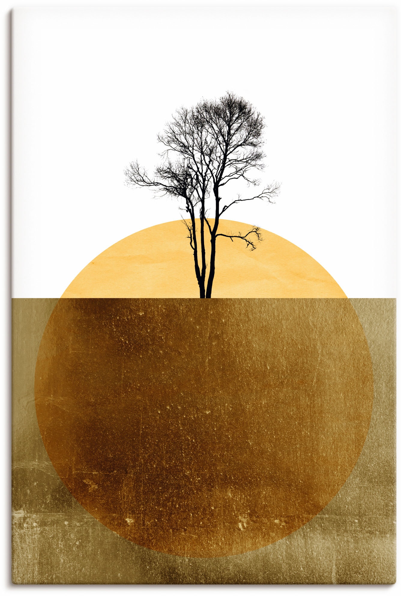 Artland Leinwandbild "Goldener Ozean" Meer Bilder 1 Stk. tlg. auf Holzrahme günstig online kaufen