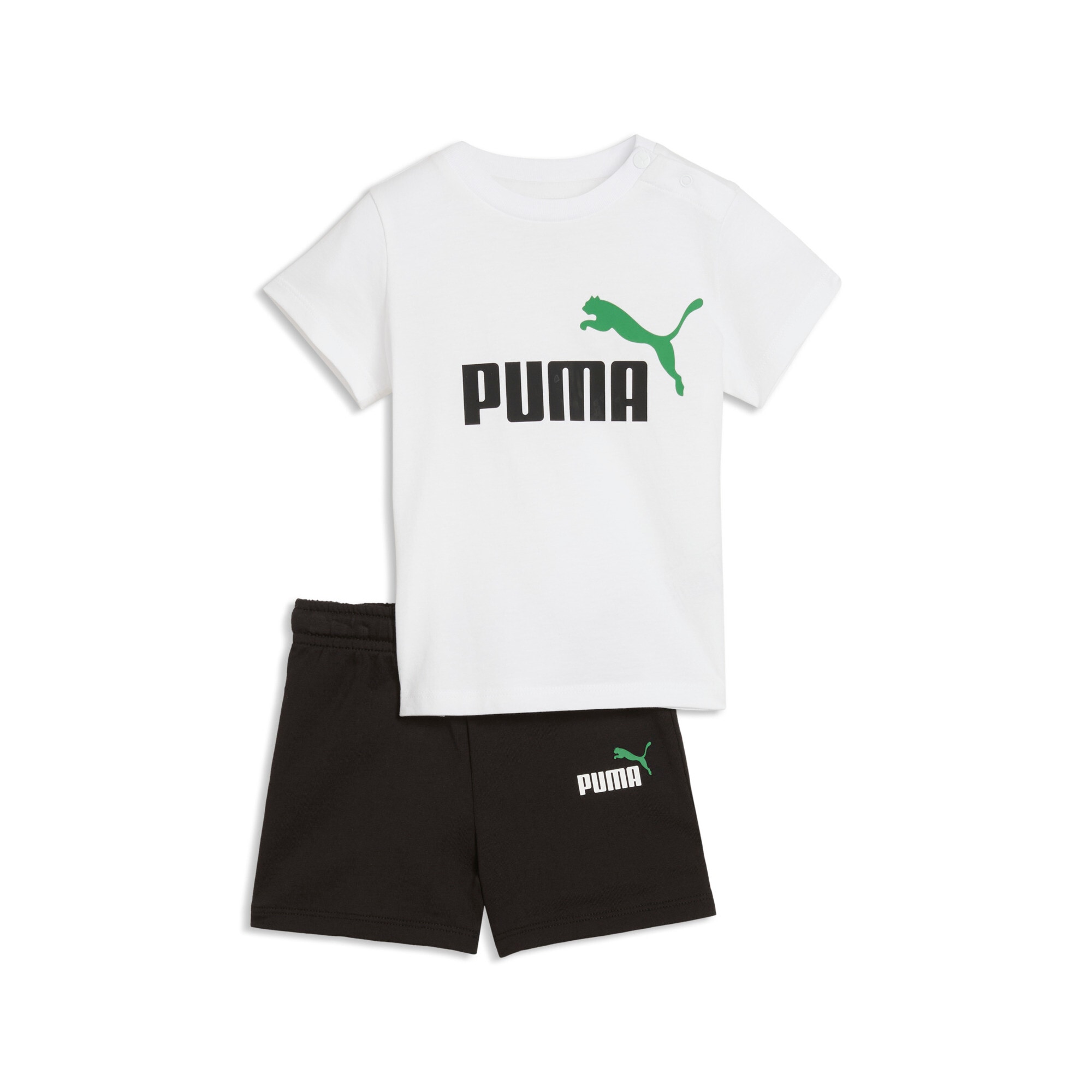 PUMA T-Shirt & Shorts "MINICATS ESS TEE AND SHORTS SET INF" 2 tlg. zweiteiliges Set, für Kinder, mit Rundhalsausschnitt, Regular Fit