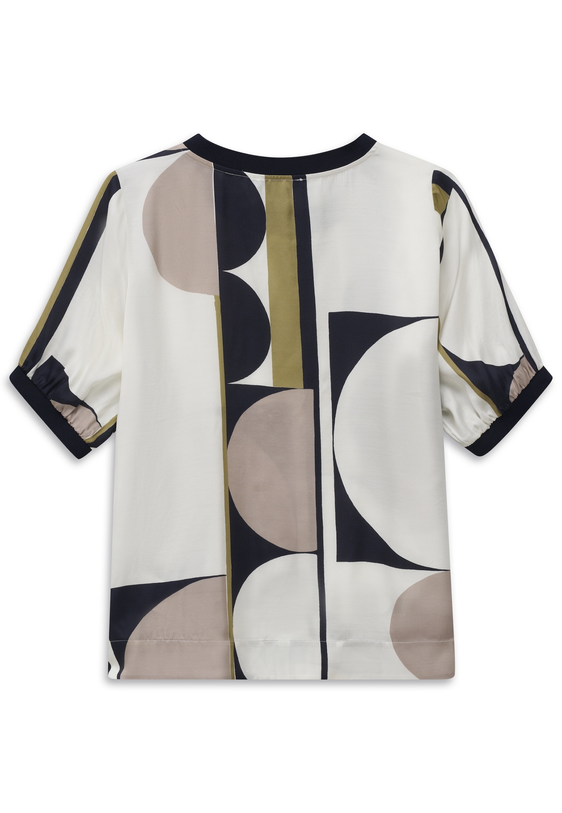 bugatti Kurzarmbluse mit grafischem Print aus 100% Viskose