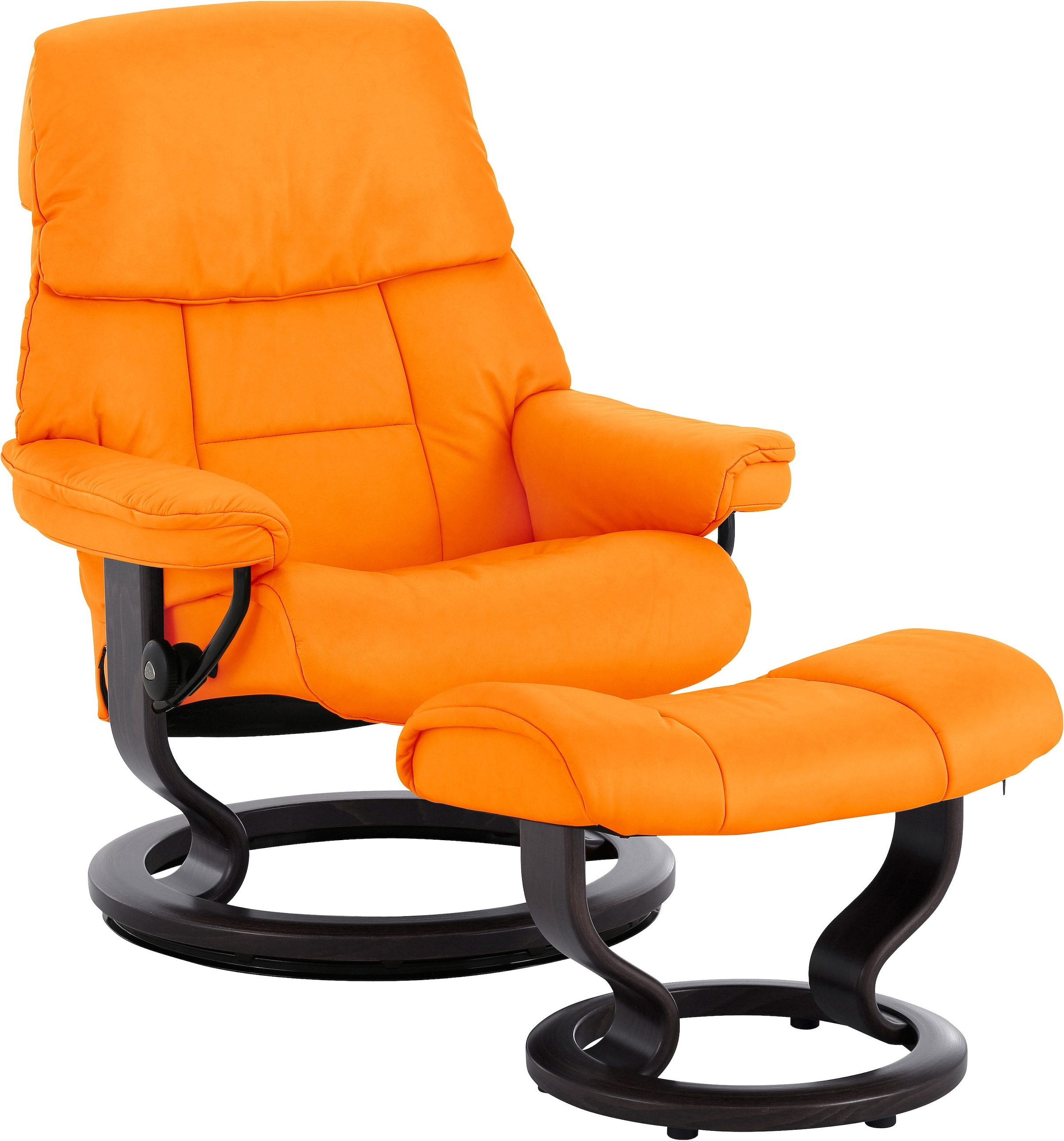 Stressless Relaxsessel "Ruby", (Set, Relaxsessel mit Hocker), mit Classic Base, Größe M, Gestell Eiche, Wenge, Braun & S