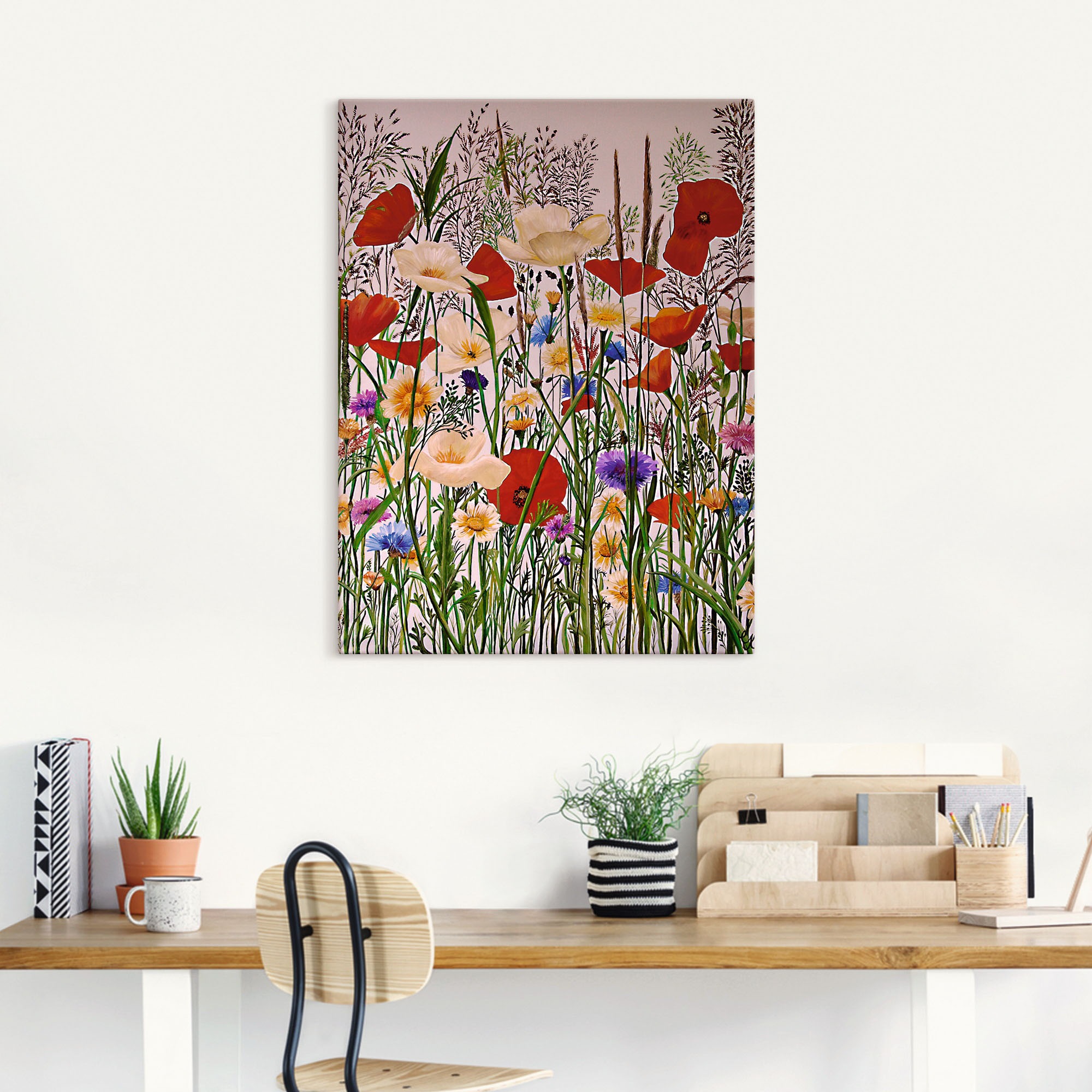 Artland Leinwandbild "Blumenwiese" Baumbilder 1 Stk. tlg. auf Holzrahmen ge günstig online kaufen