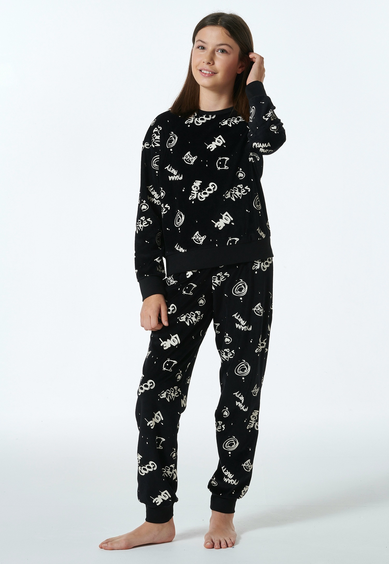 Schiesser Schlafanzug "Nightwear" 2 Tlg. Mit Allover-Print