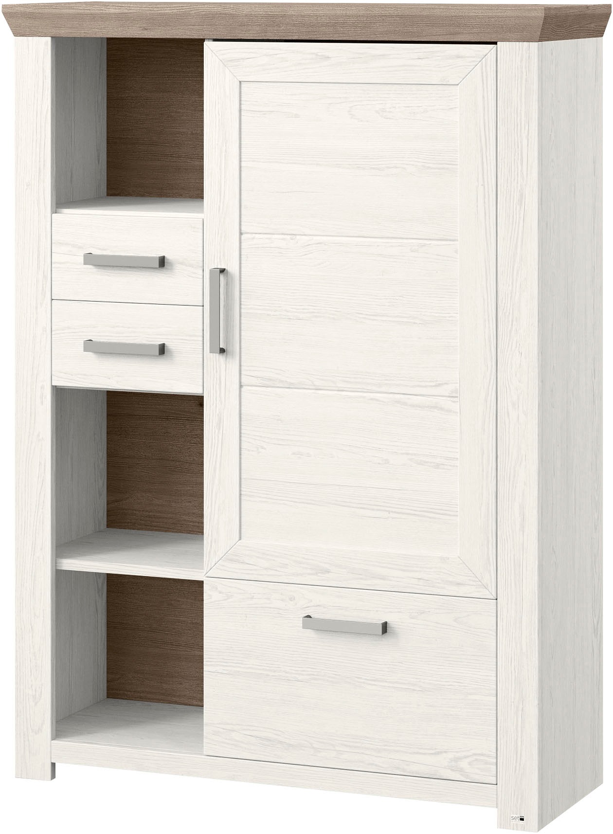 set one by Musterring Highboard »York«, Typ 25 und 26, in 3 Farbvarianten, Beleuchtung optional, Breite 105 cm