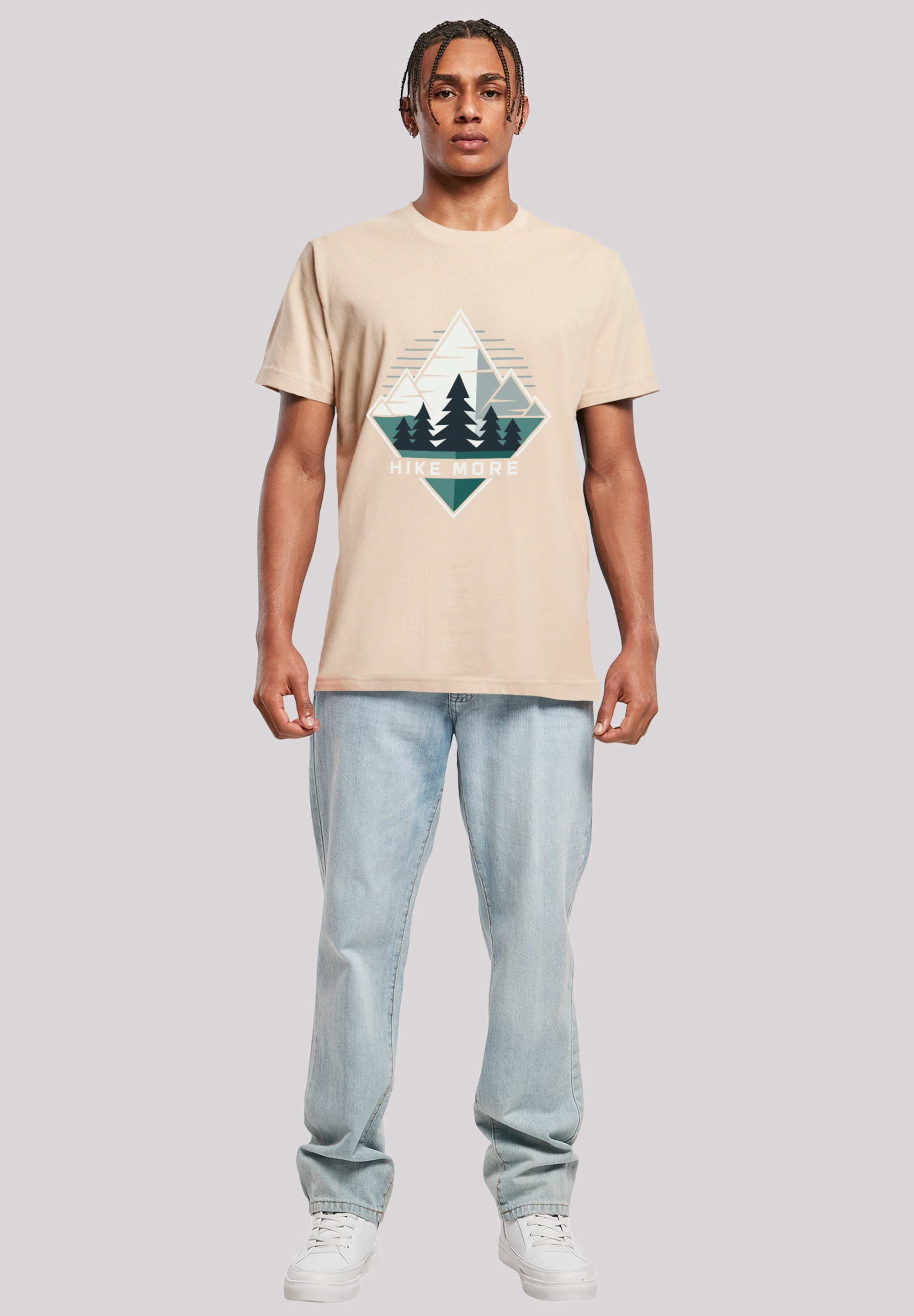 F4NT4STIC T-Shirt »Hike More Mountains«, Premium Qualität