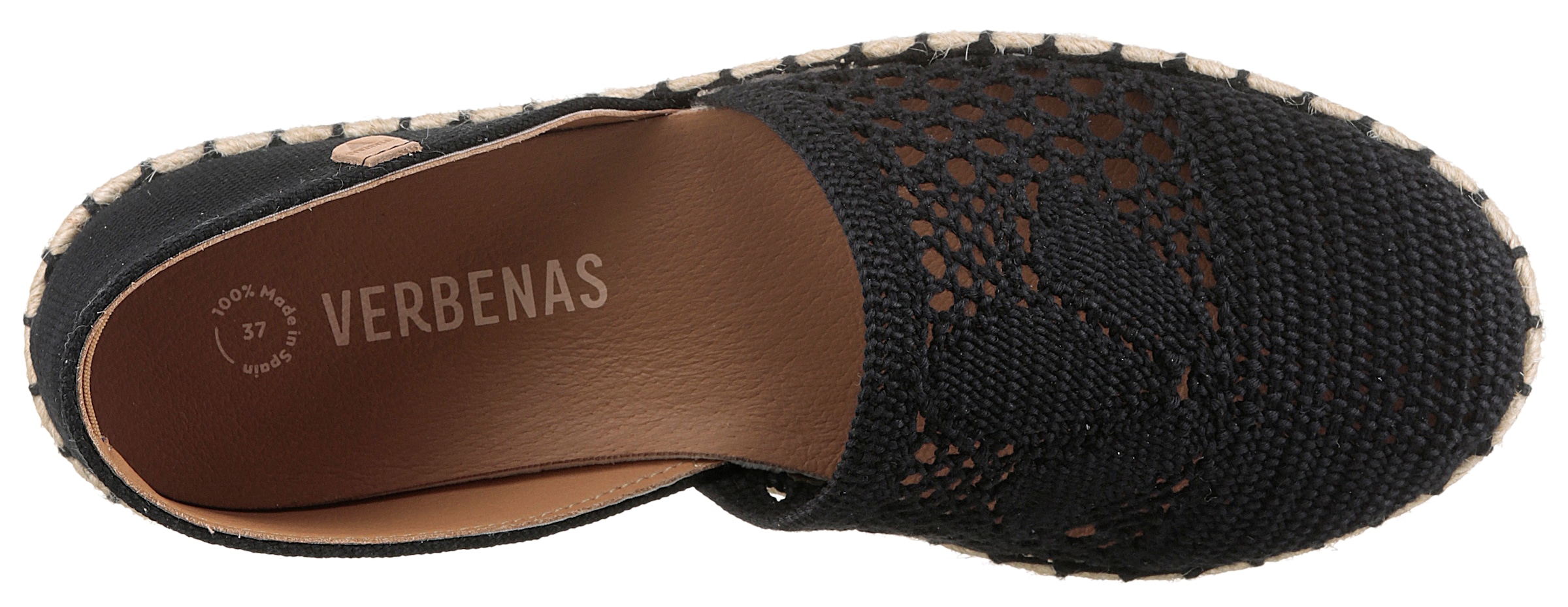 VERBENAS Espadrille »Carmen Crochet-Lino Paris«, Slipper, Sommerschuh, Strandschuh im Häkel-Look