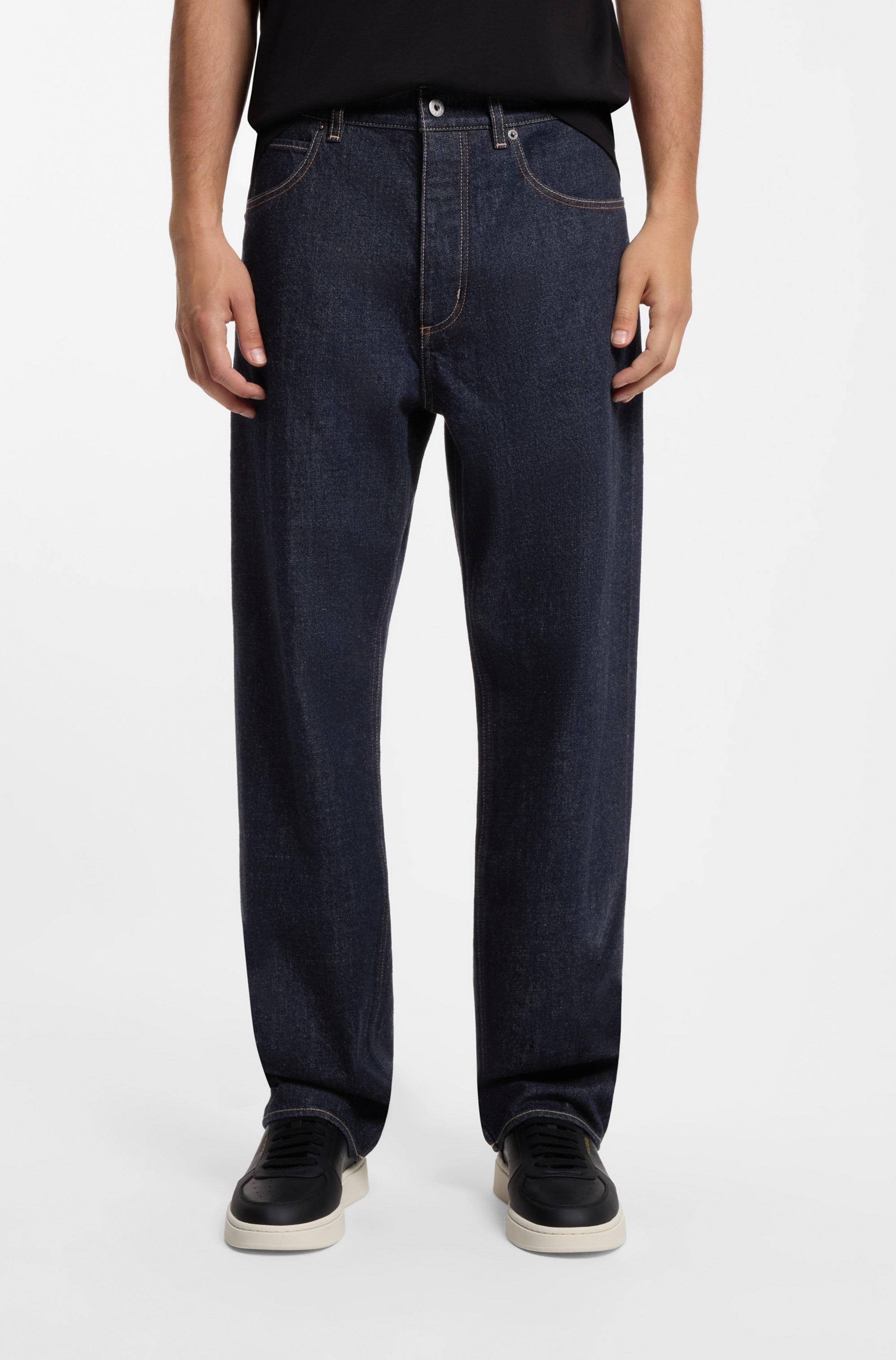 HUGO Weite Jeans "Nate" Baggy Fit, reine Baumwolle