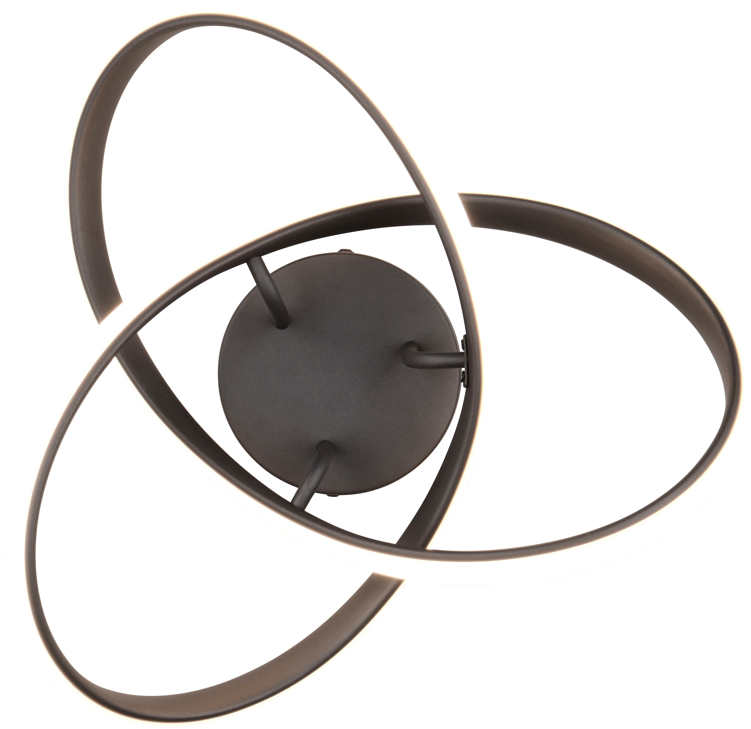 Places of Style LED Deckenleuchte »MESSACHUSETTS, kleine Dekolampe als LED Deckenlampe oder Wandlampe«, 1 flammig, Leuchtmittel LED-Board | LED fest integriert, Ø 40cm, Höhe 15cm Design Lampe mit geschwungenem LED Knoten 1800 Lumen