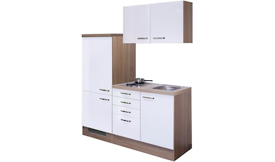 Flex-Well Küche »Florenz«, Gesamtbreite 160 cm, mit Einbau-Kühlschrank, Kochfeld und... kaufen