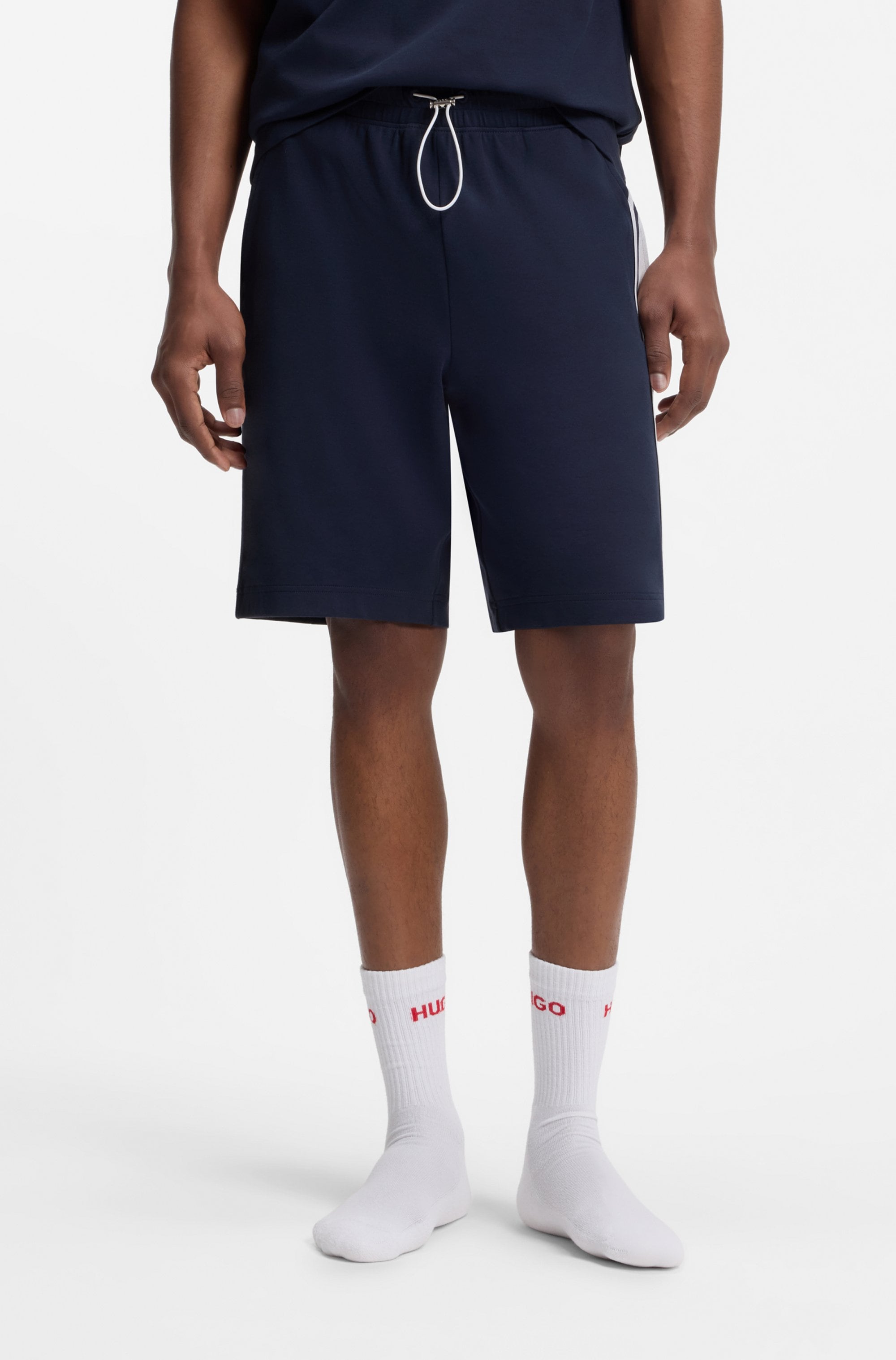 HUGO Underwear Shorts "NAUTIX SHORTS" aus Stretch-Baumwolle, Logo-Tape