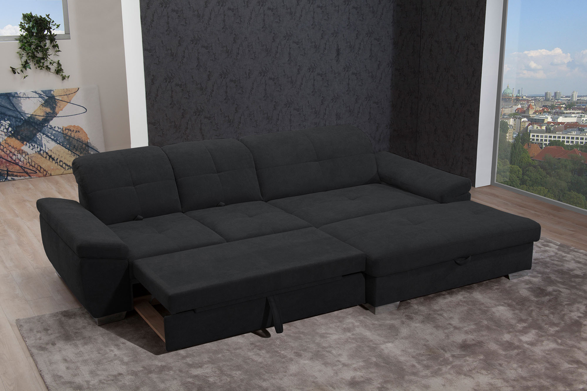 Thumbnail - alina Ecksofa "Tessa", inkl. Sitztiefenverstellung, wahlweise mit Bettfunktion und Bettkasten