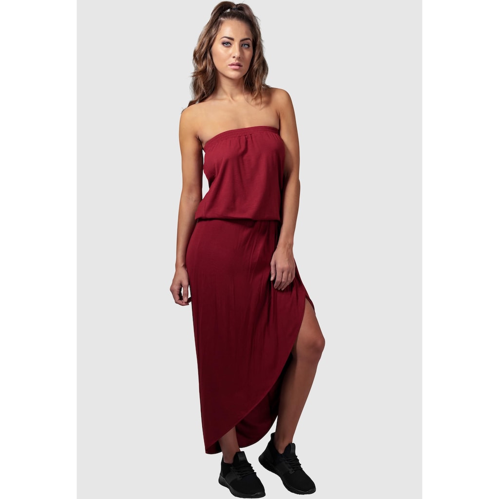 URBAN CLASSICS Shirtkleid »Urban Classics Damen Ladies Viscose Bandeau Dress«, (1 tlg.)