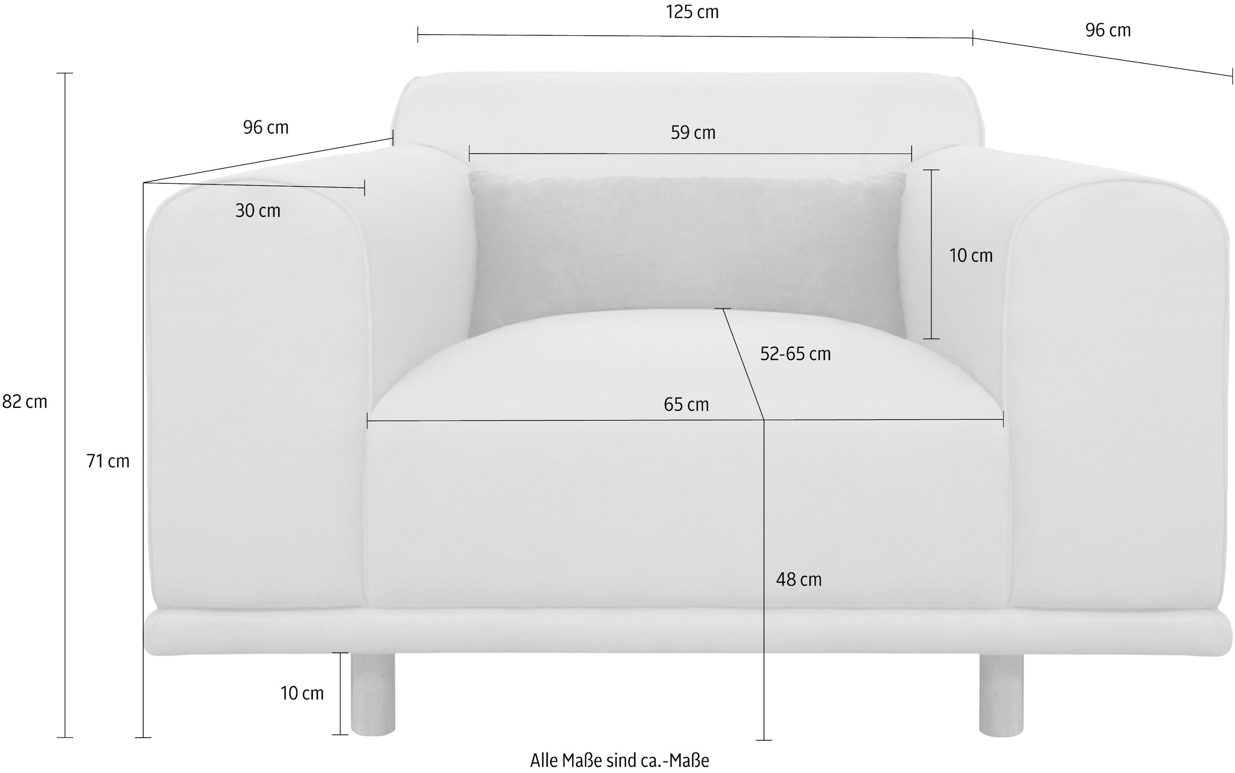 andas Loveseat »Maroon Sessel«, in skandinavischem Design, mit losem Kissen