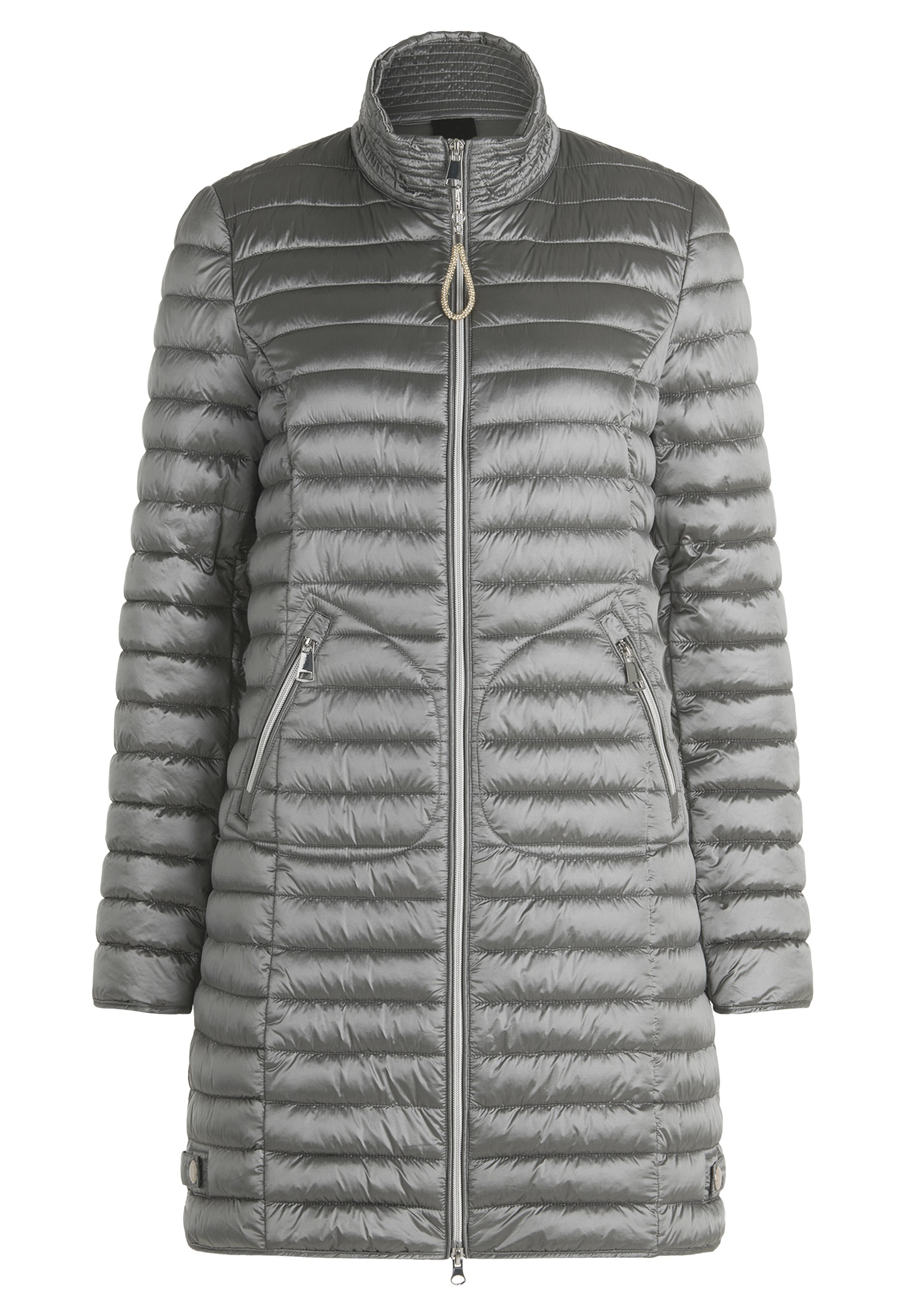 Cartoon Steppjacke "Damen mit Reißverschlusstaschen" günstig online kaufen