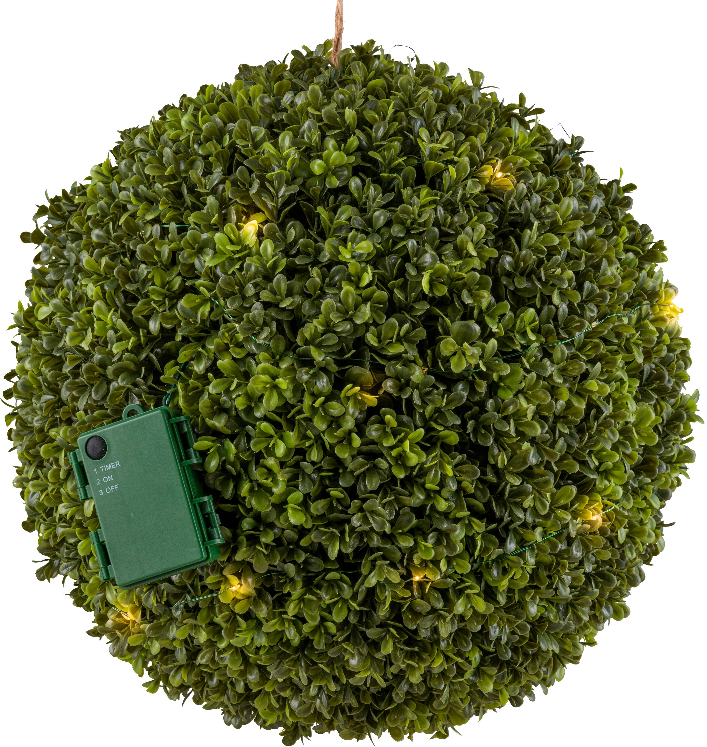 Creativ green Kunstpflanze »Buchsbaumkugel«, mit LED-Beleuchtung