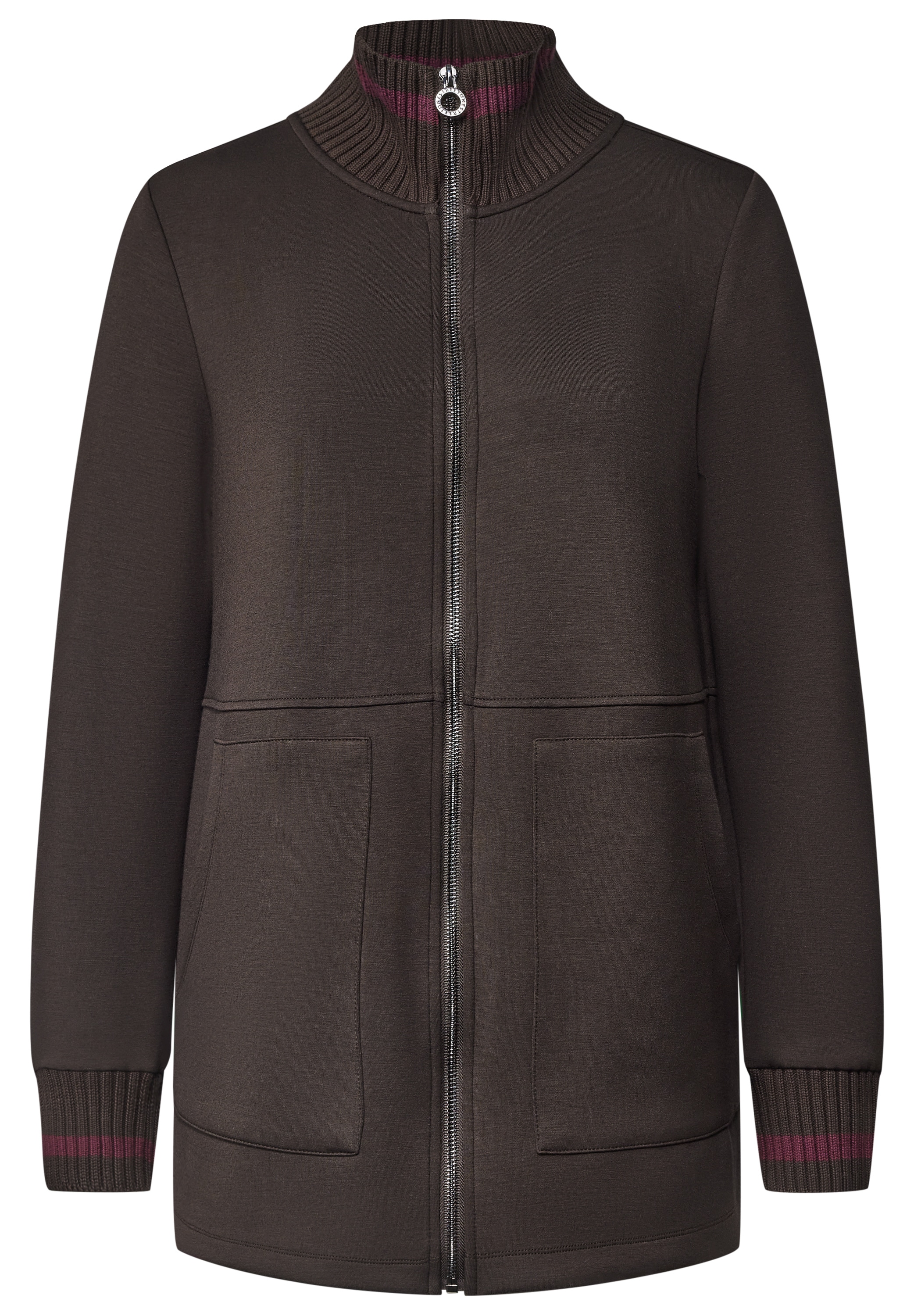 STREET ONE Sweatjacke mit Strick-Detail