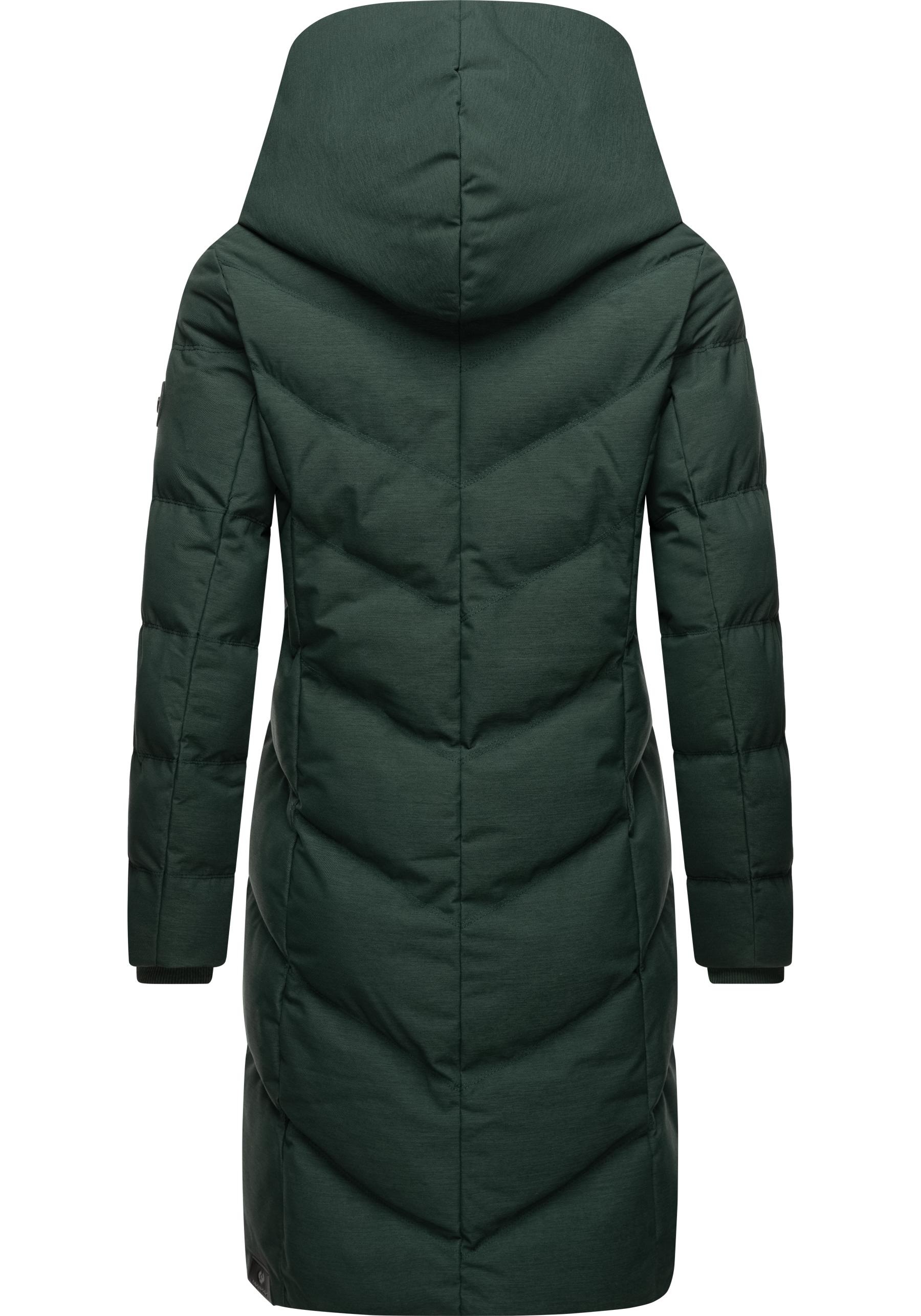 Ragwear Steppmantel »Natalka Melange«, wasserdichter Damen Wintermantel mit gefütterter Kapuze