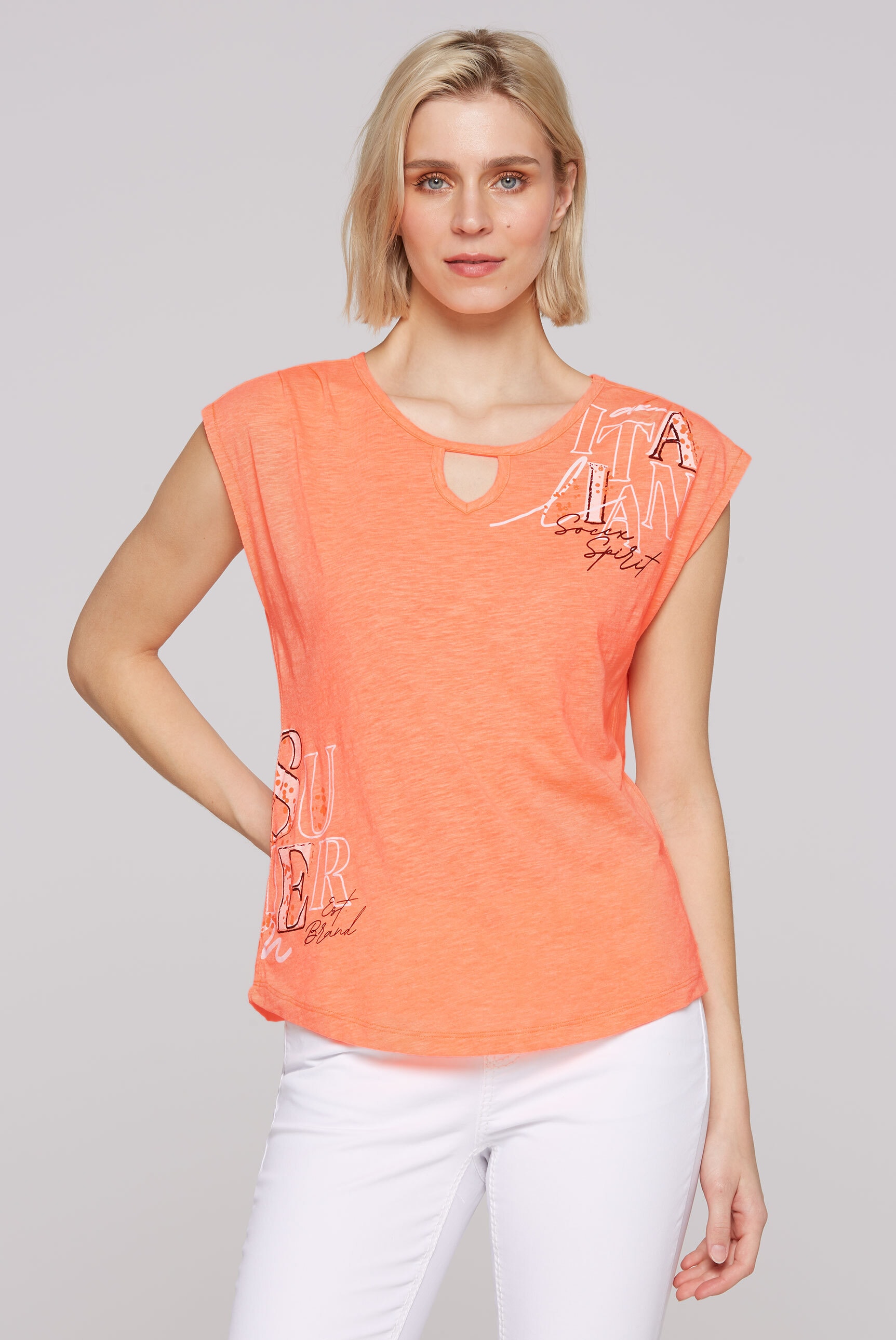 SOCCX Rundhalsshirt, mit Cut-Outs günstig online kaufen