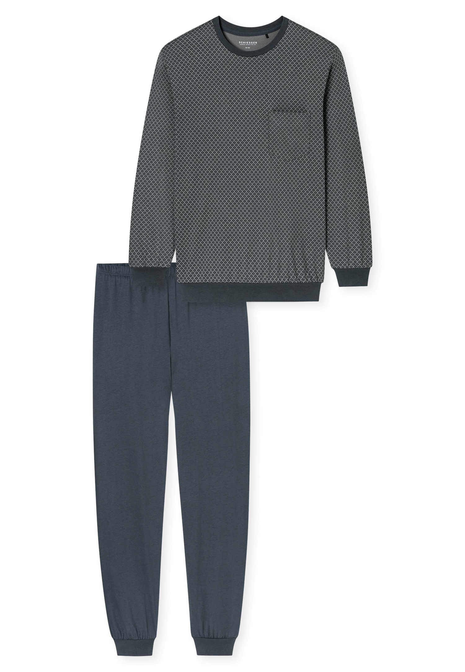 Schiesser Schlafanzug "Comfort Essentials" 2 tlg. mit angenehmen Bündchen günstig online kaufen