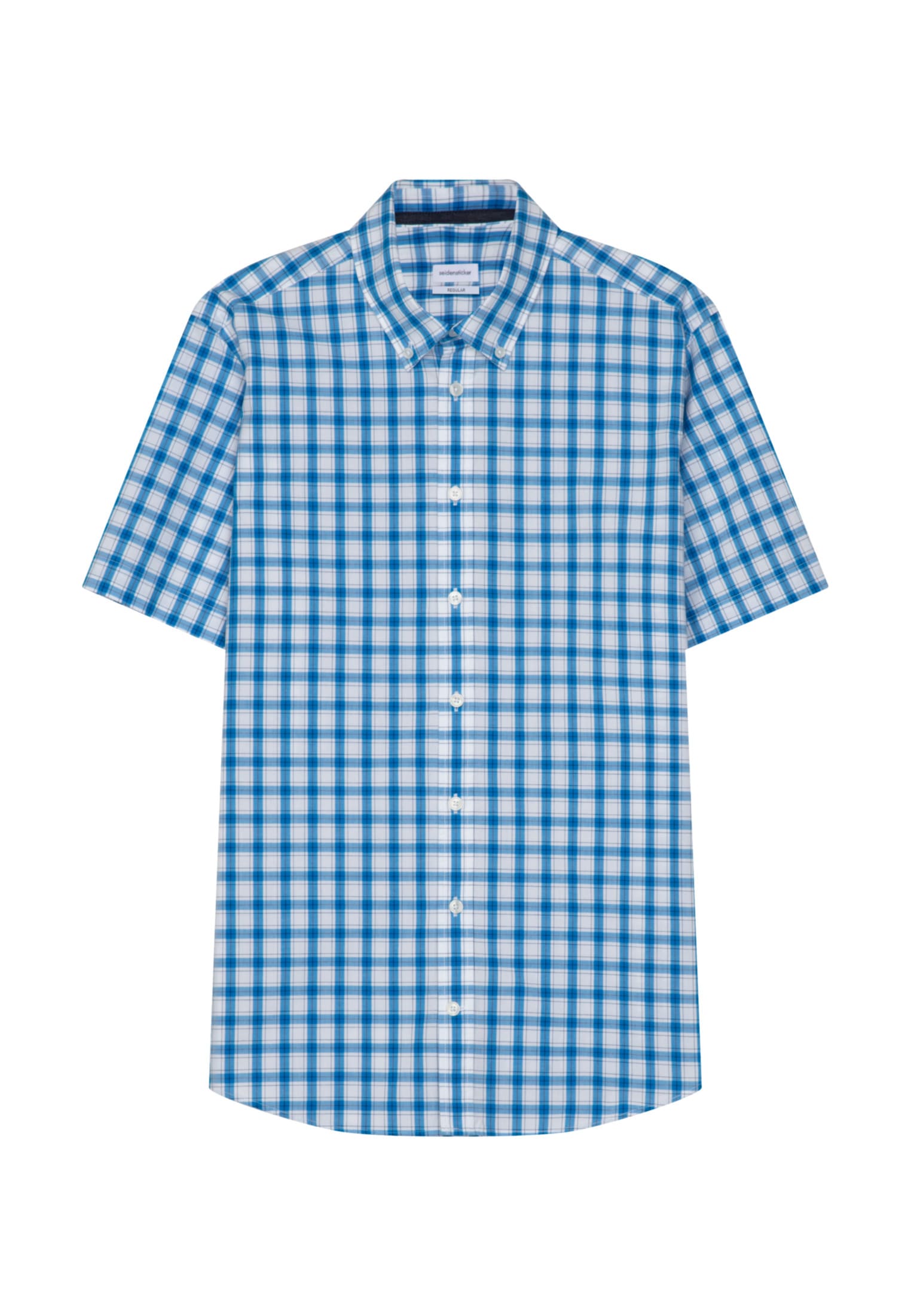seidensticker Businesshemd »Schwarze Rose«, Regular Kurzarm Button-Down-Kragen Karo