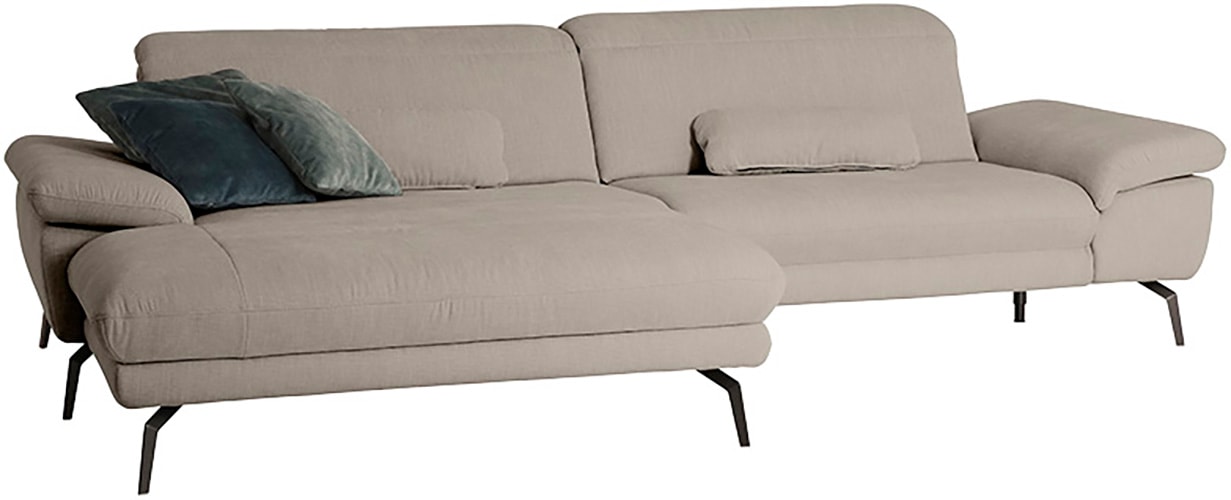 Die PlanBar Ecksofa »MP-IN22025 L-Form«, mit Kopfteilverstellung, wahlweise mit motorischem Canape