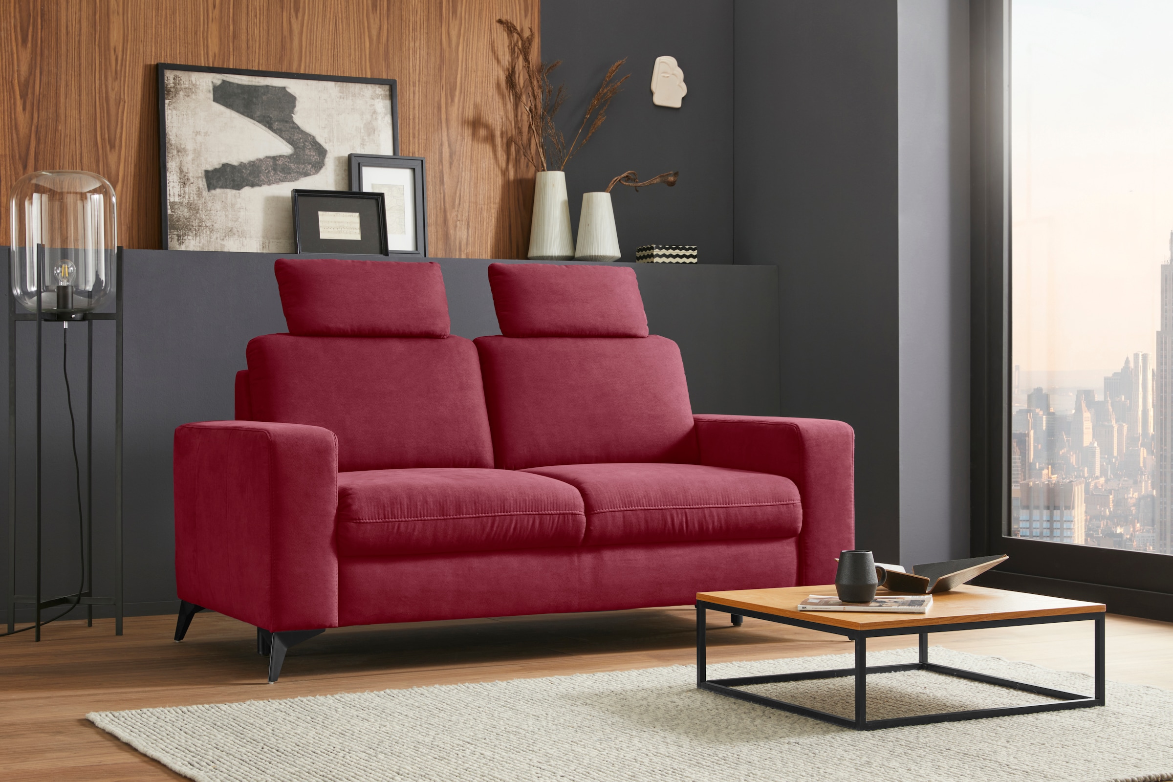 Home affaire 2-Sitzer "Lolland" mit Federkern, auch mit abwischbarem Bezug günstig online kaufen