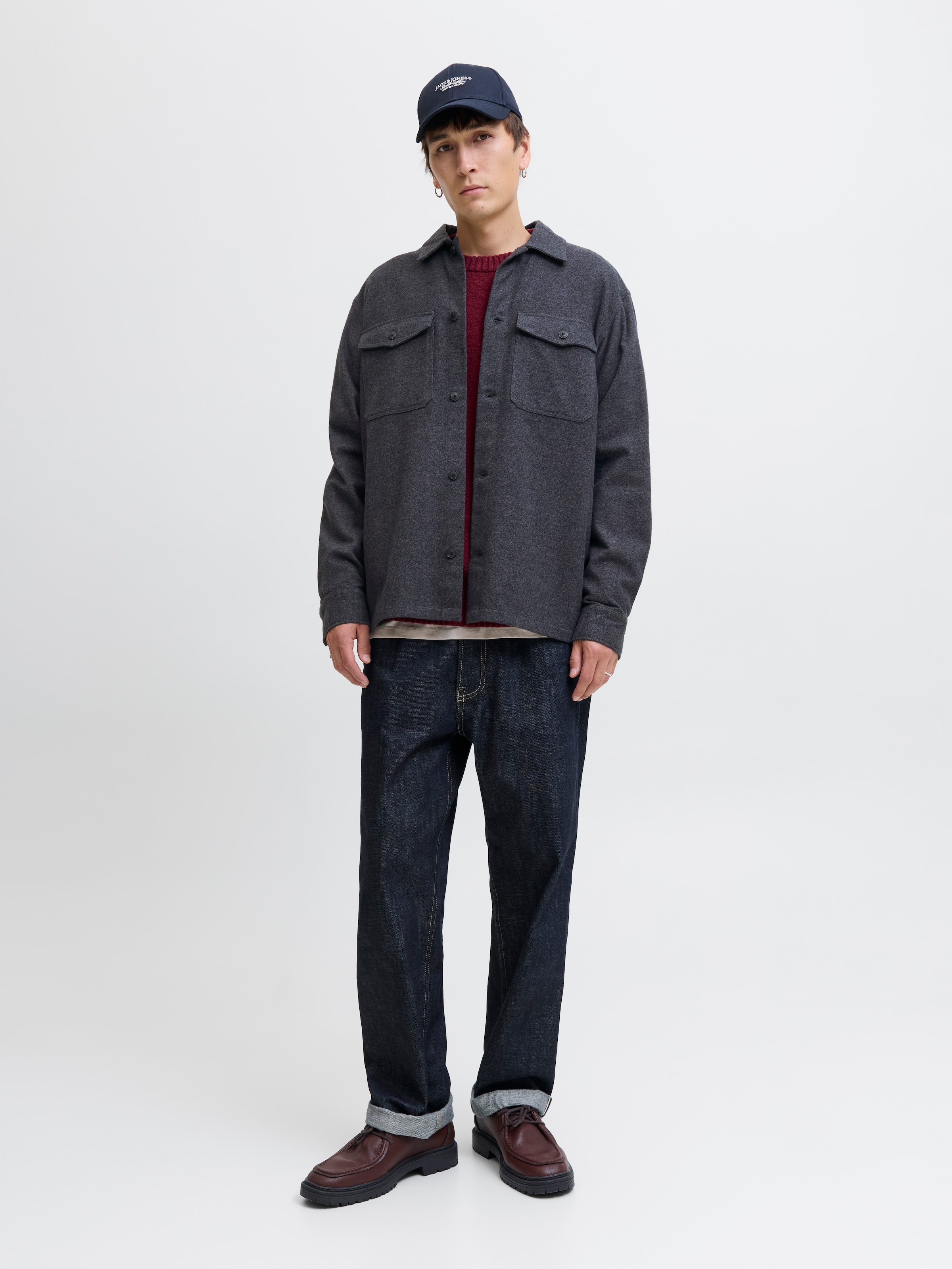 Jack & Jones Langarmhemd »JJEPERFECT MELANGE OVERSHIRT LS SN«