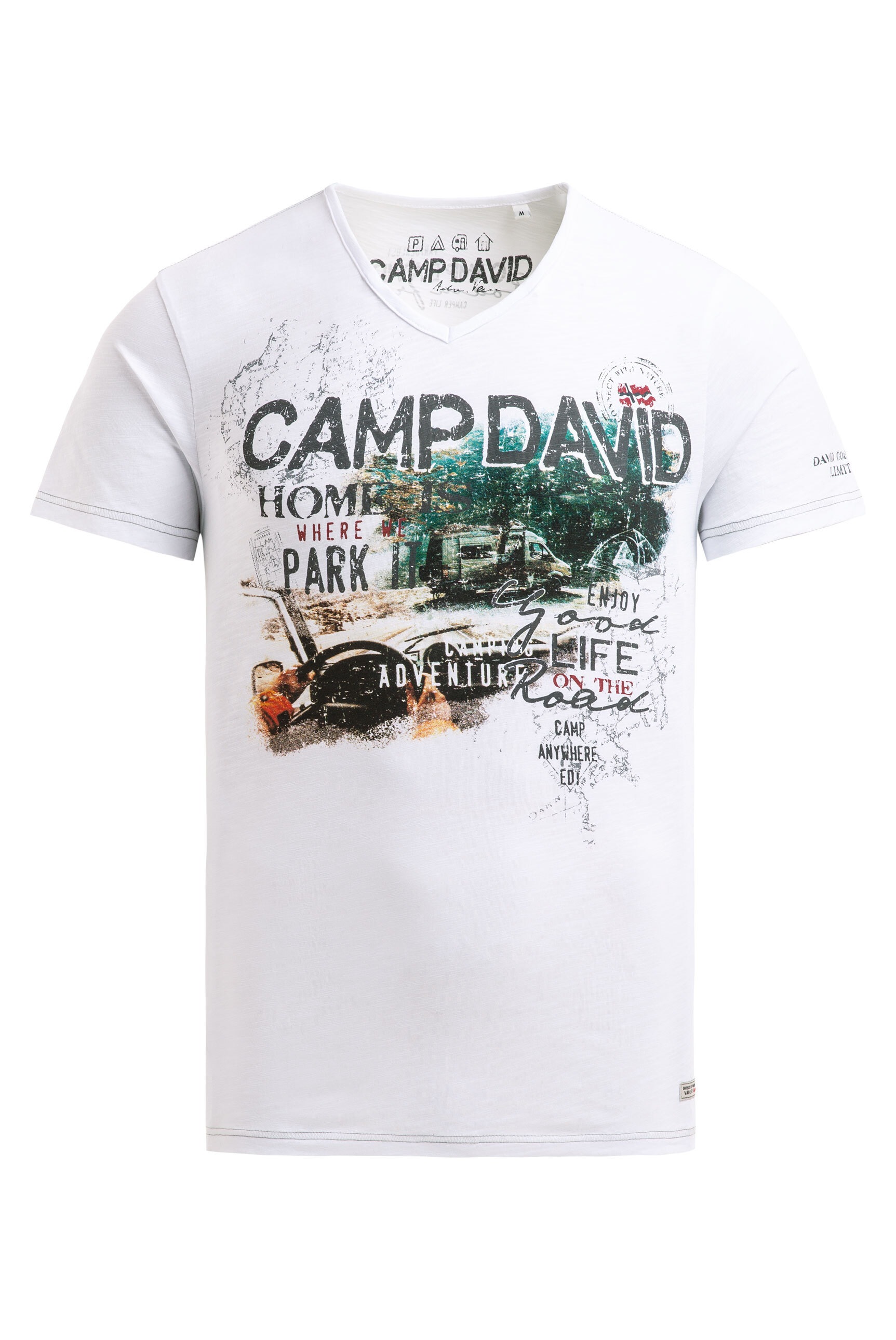 CAMP DAVID V-Shirt aus Baumwolle
