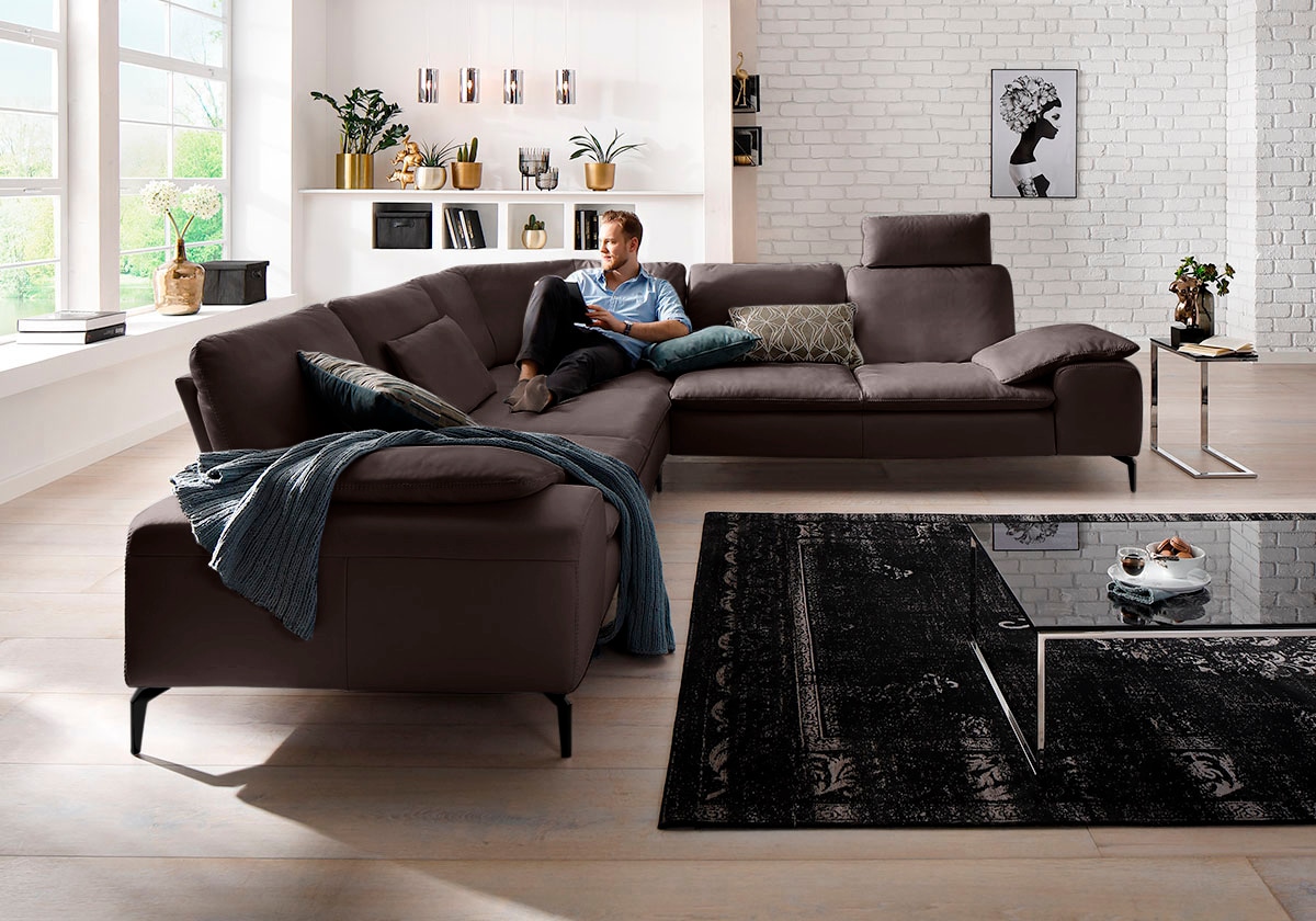 W.SCHILLIG Ecksofa "valentinoo, Designsofa, elegant und bequem, L-Form", (S günstig online kaufen