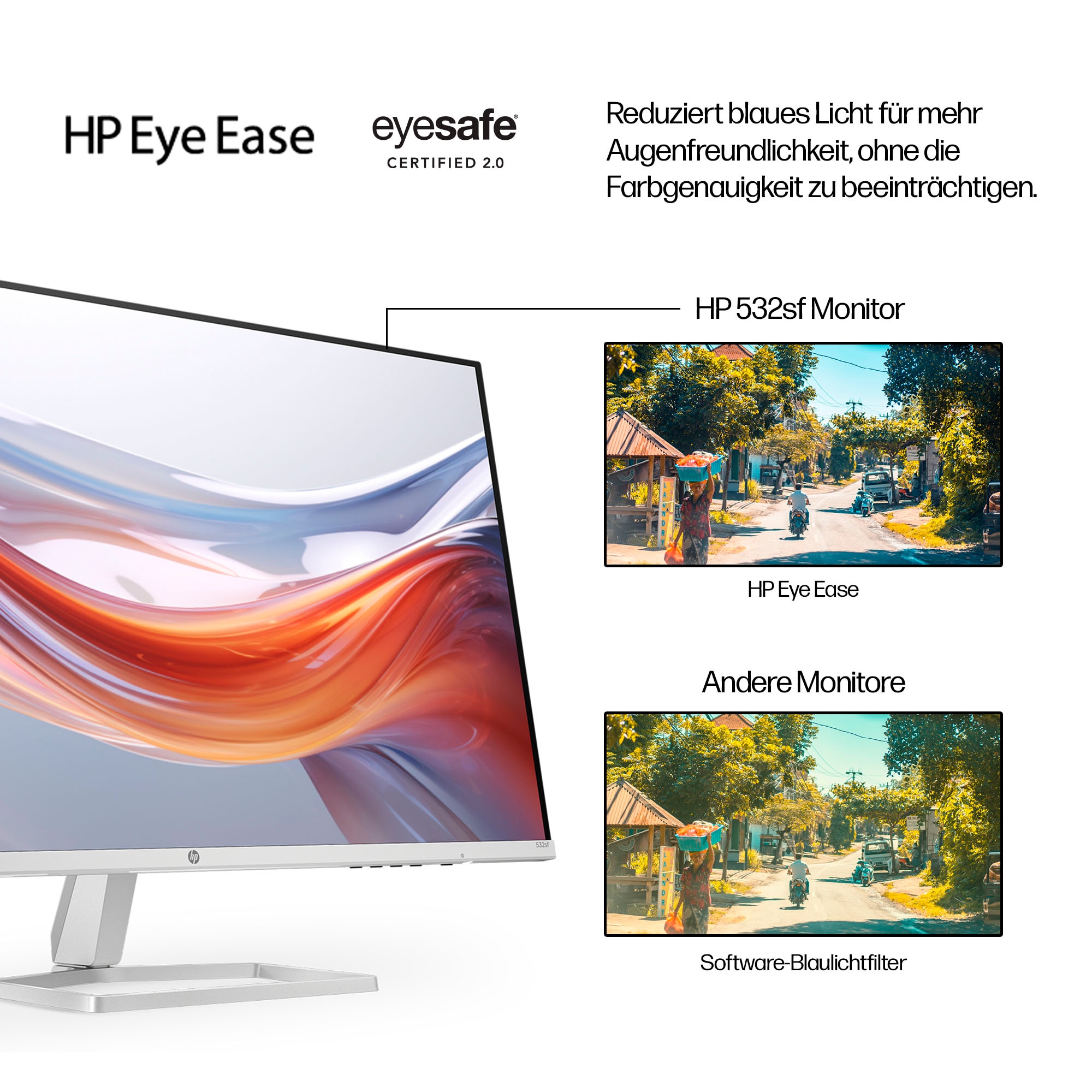 HP LED-Monitor »532sf (HSD-0176-K)«, 80 cm/32 Zoll, 1920 x 1080 px, Full HD, 7 ms Reaktionszeit, 100 Hz
