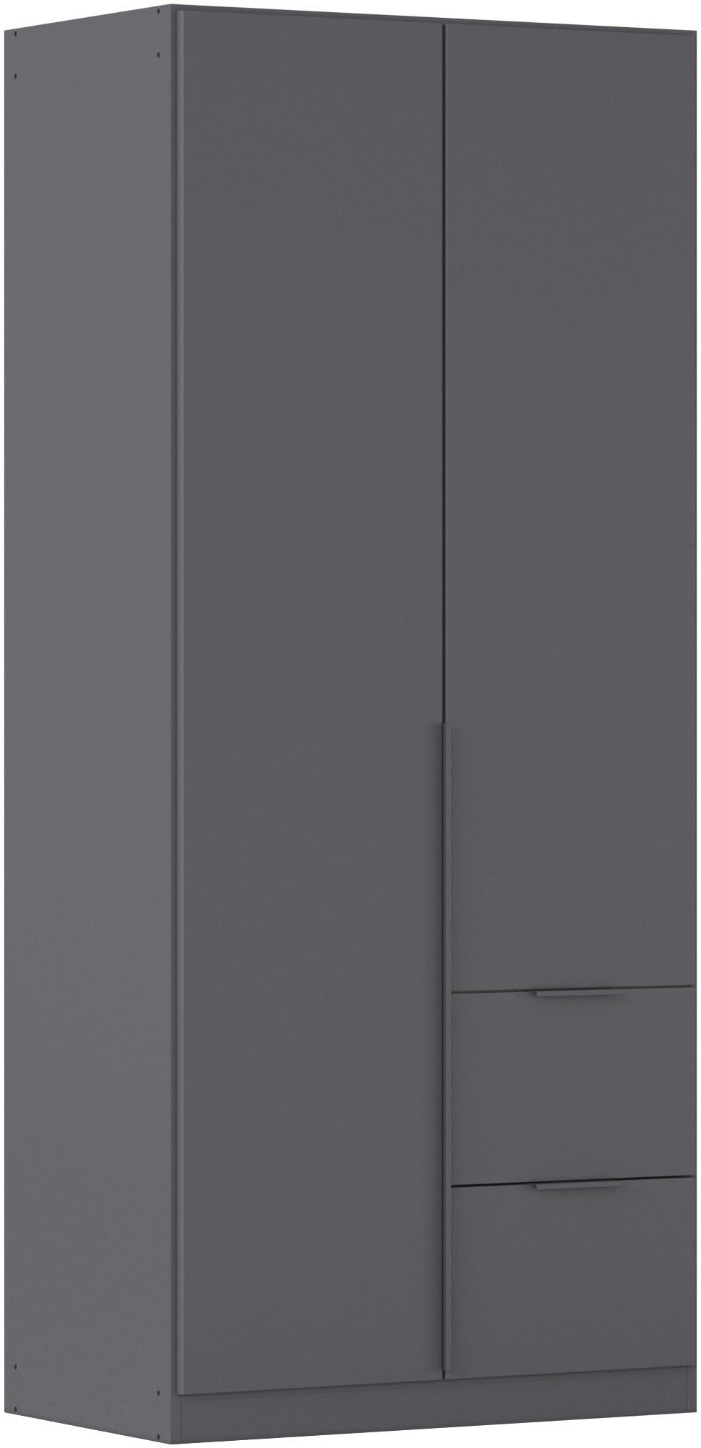 OTTO home Drehtürenschrank "Kleiderschrank Schrank Garderobe AGORDO mit Dekor- oder Hochglanzfront" in zwei Griff-Farben, Breite 91 cm, mit Außenschubkästen, Serie in 7 Breiten und 2 Höhen MADE IN GERMANY
