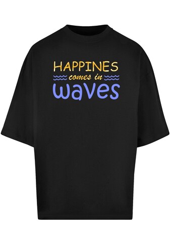 T-Shirt »Merchcode Herren Summer - Happines comes in waves Huge Tee«, (1 tlg.)