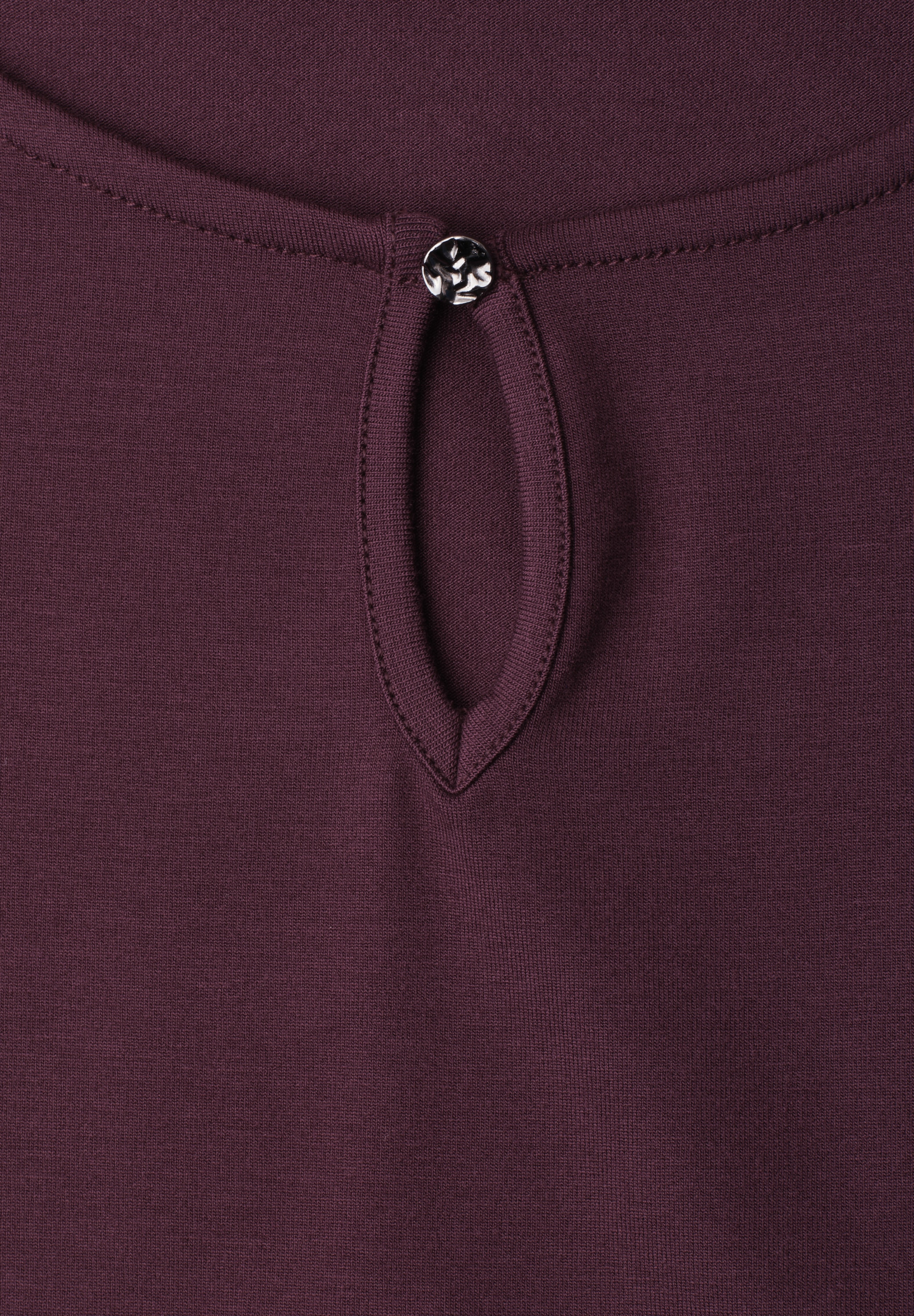 STREET ONE Shirttop U-Boot-Ausschnitt mit Cut-Out-Detail