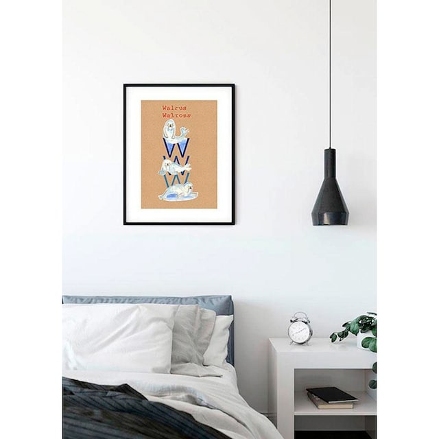 Komar Poster »ABC Animal W«, Buchstaben, (1 St.), Kinderzimmer, Schlafzimmer,  Wohnzimmer | BAUR