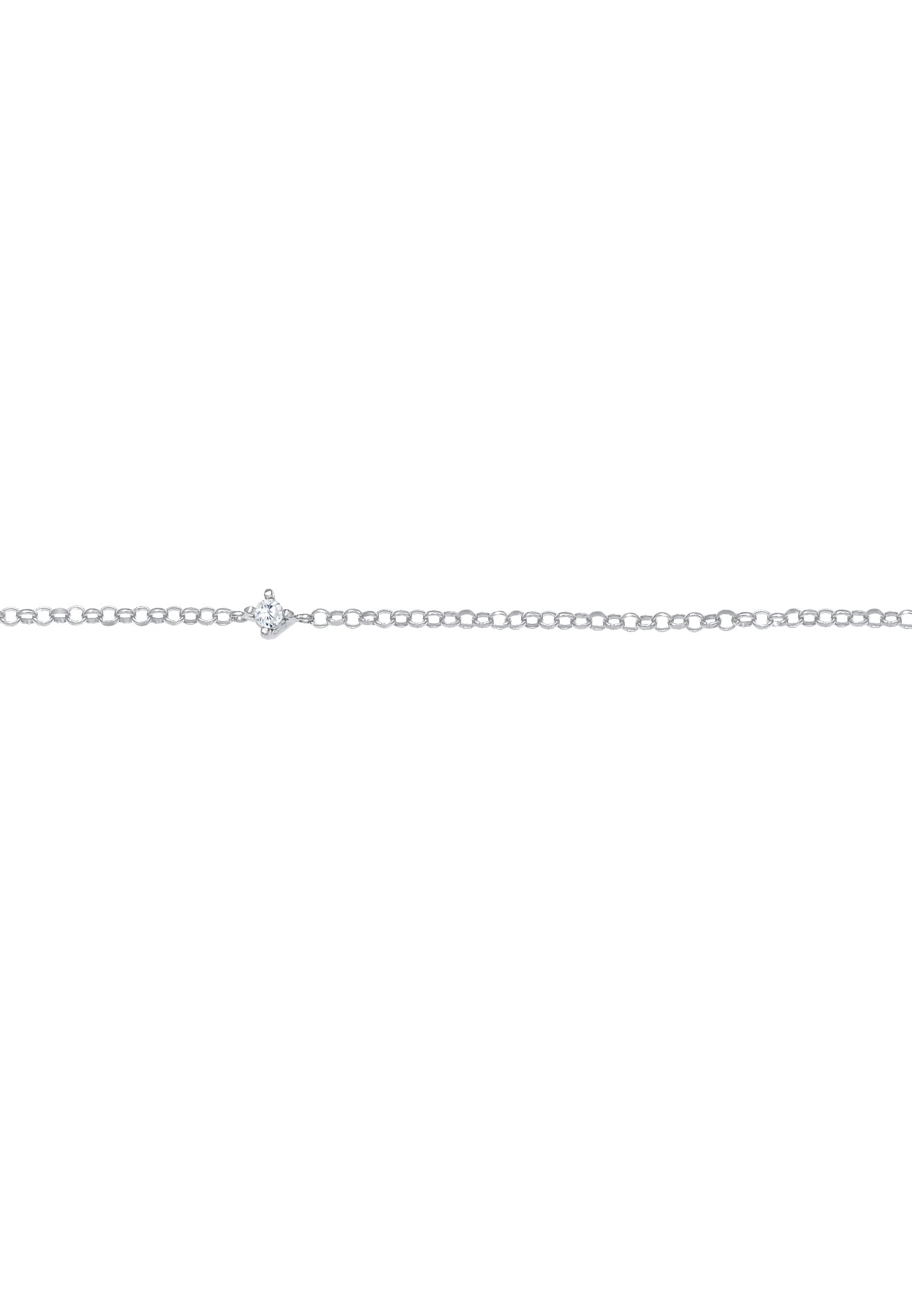 Elli Choker »Halskette Choker Zirkonia Solitär Zart 925 Silber«