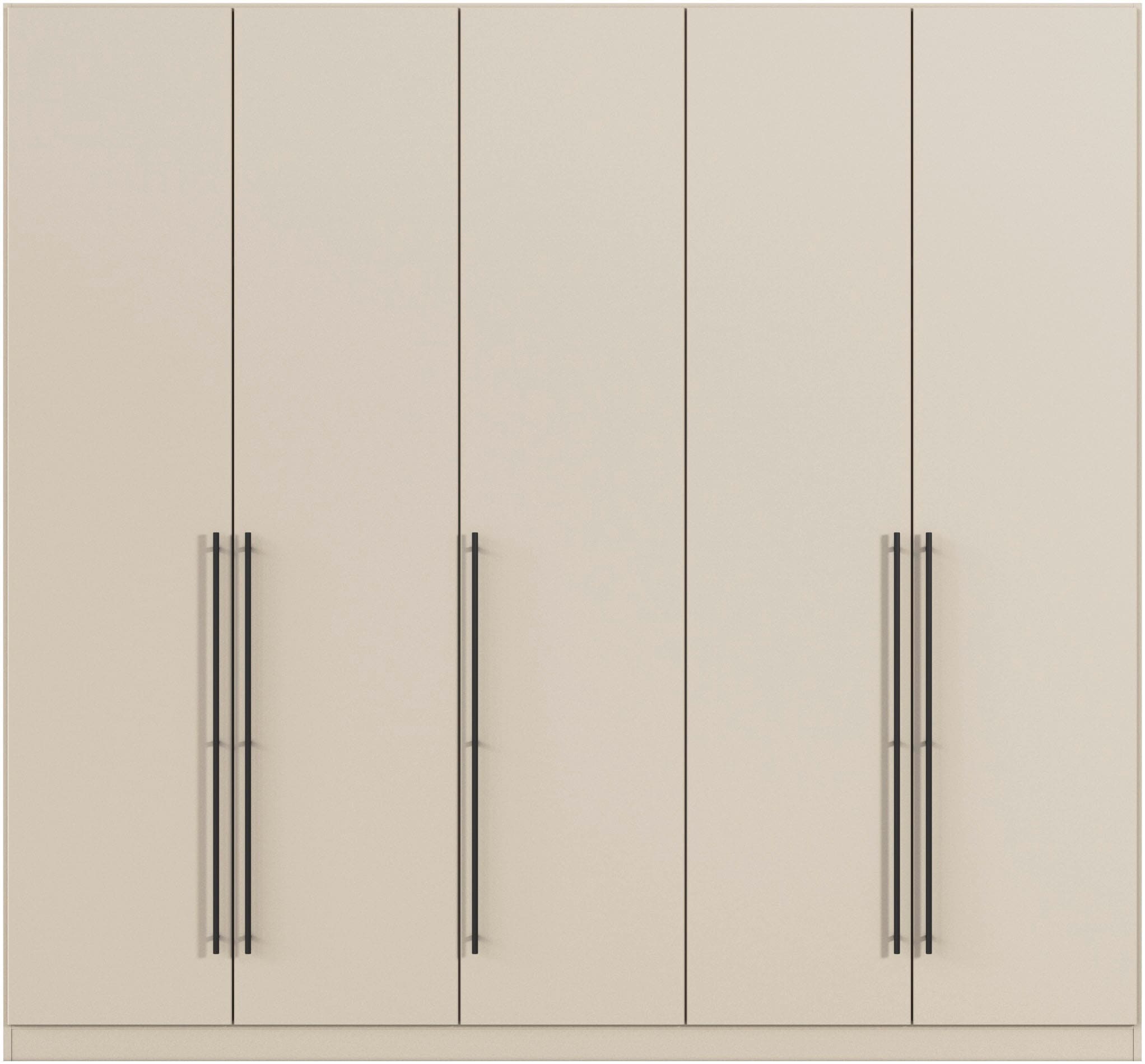rauch Kleiderschrank, (in 3 verschiedenen Ausstattungen BASIC/CLASSIC/PREMIUM), mit hochwertigen Stangengriffen in Schwarz aus Metall MADE IN GERMANY