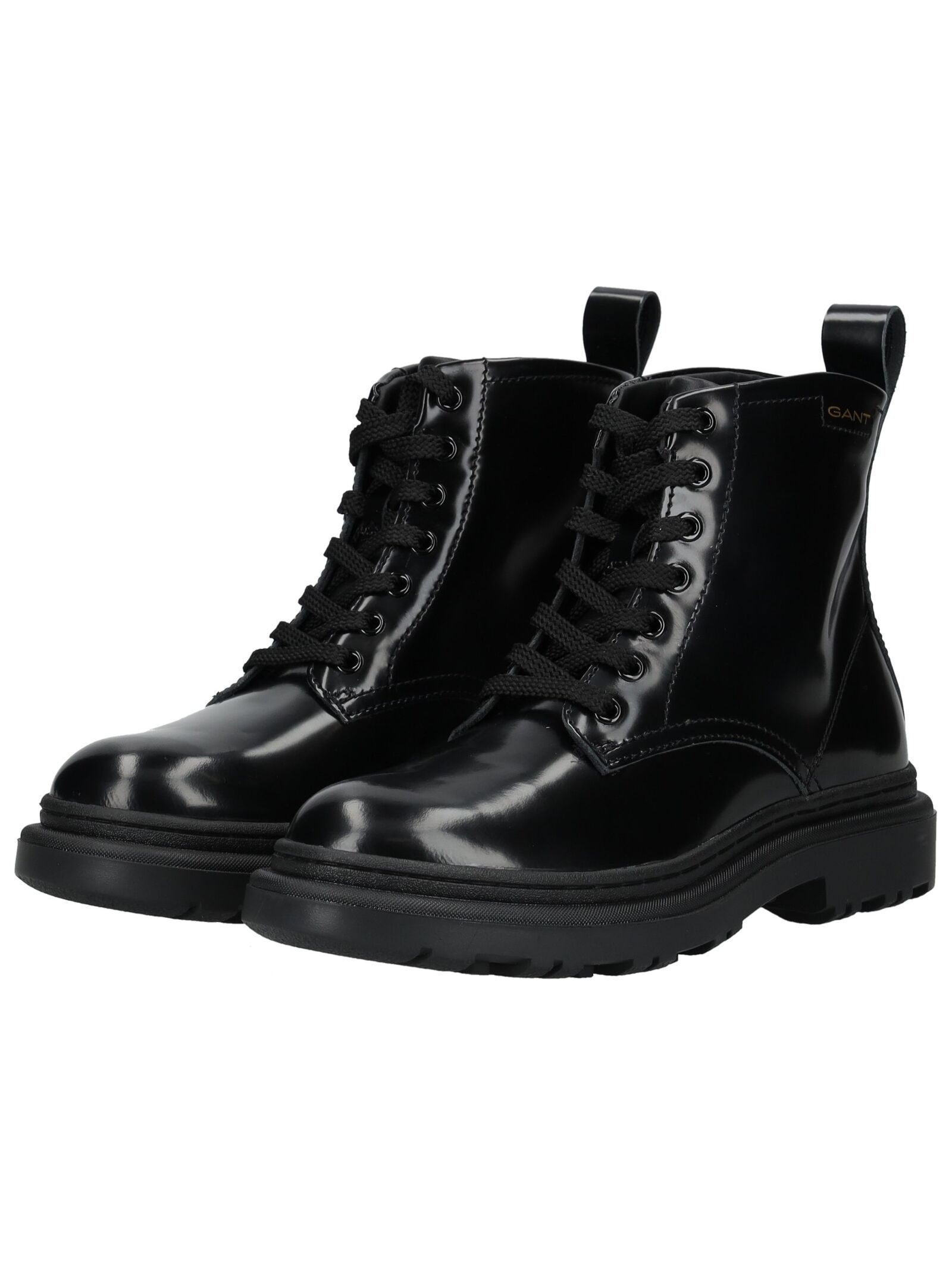 Schnürstiefelette GANT "Gant Stiefelette Lederimitat", Damen, Gr. 41, schwarz, Lederimitat, Schuhe Schnürstiefelette 3