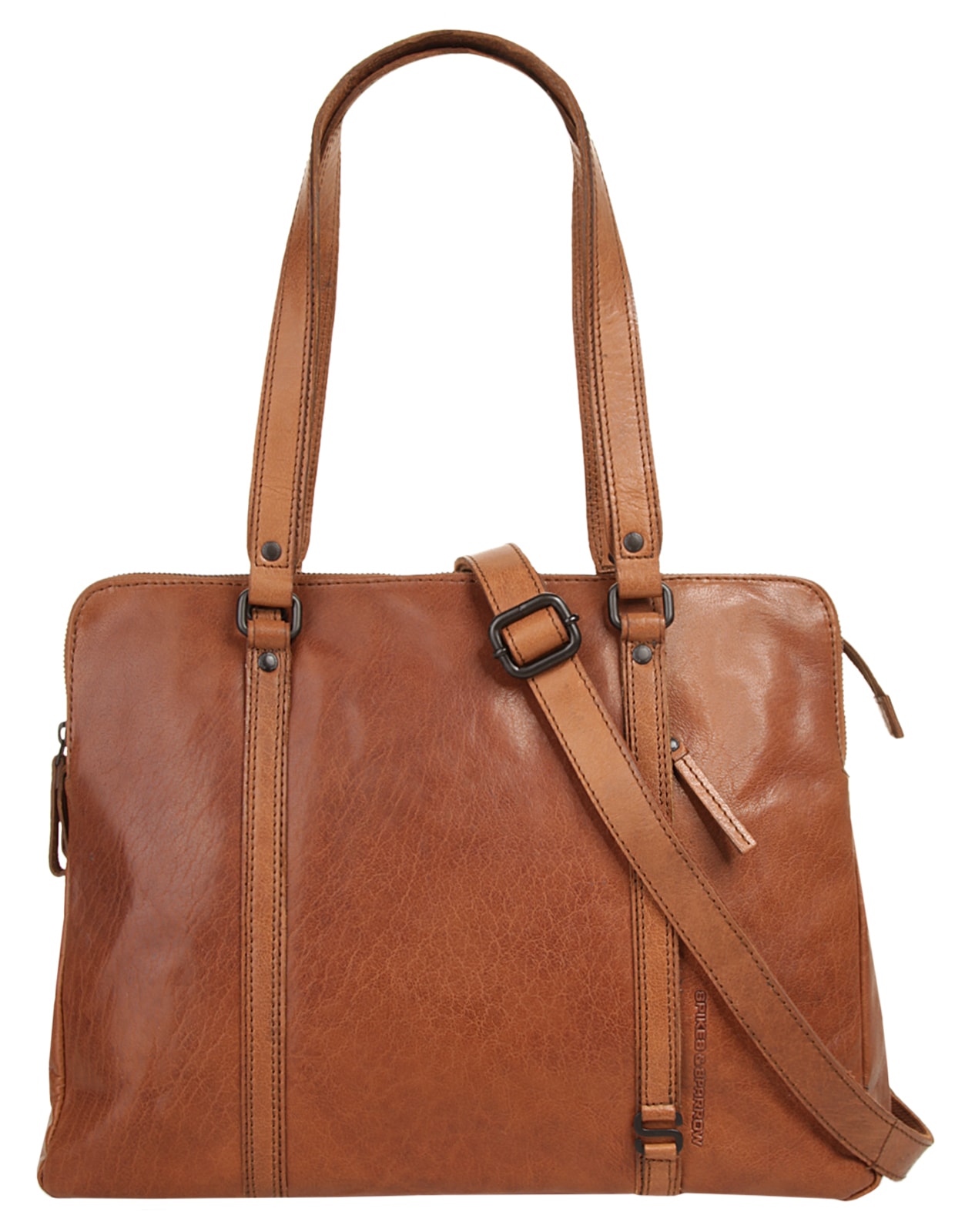 Spikes & Sparrow "LAPTOP SHOULDERBAG" echt Leder