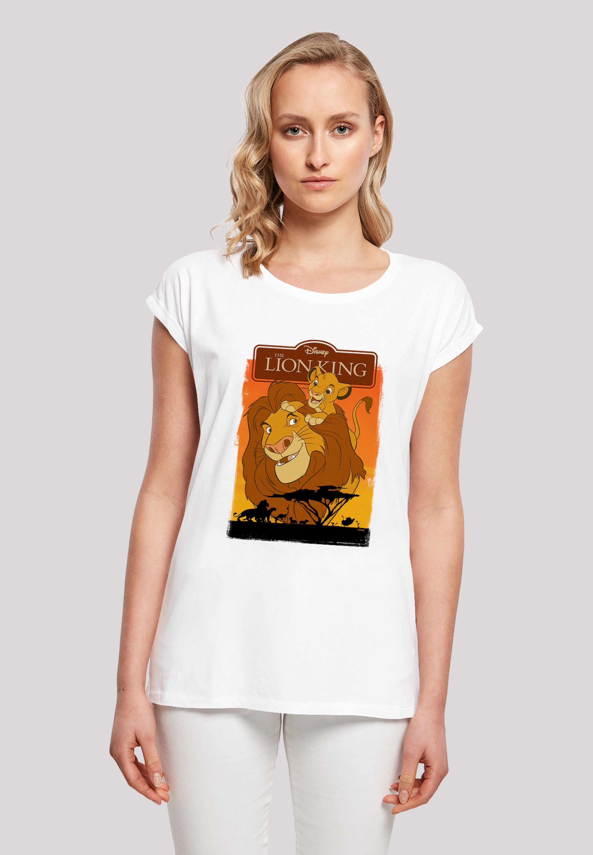 F4NT4STIC T-Shirt »'Disney König der Löwen Simba und Mufasa'«, Damen,Premium Merch,Regular-Fit,Kurze Ärmel,Bedruckt