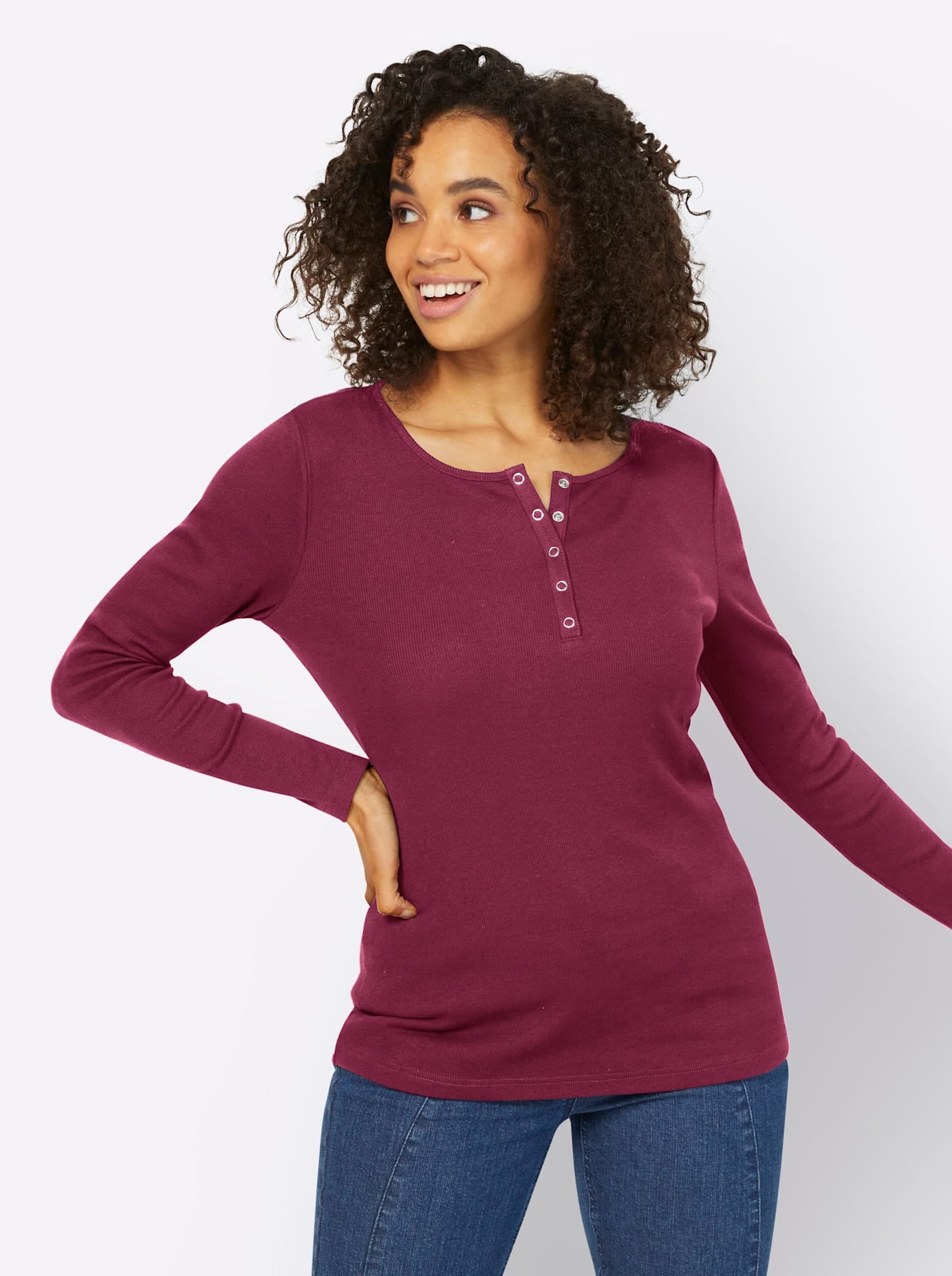 heine Langarmshirt "Shirt", 1 Stk. günstig online kaufen