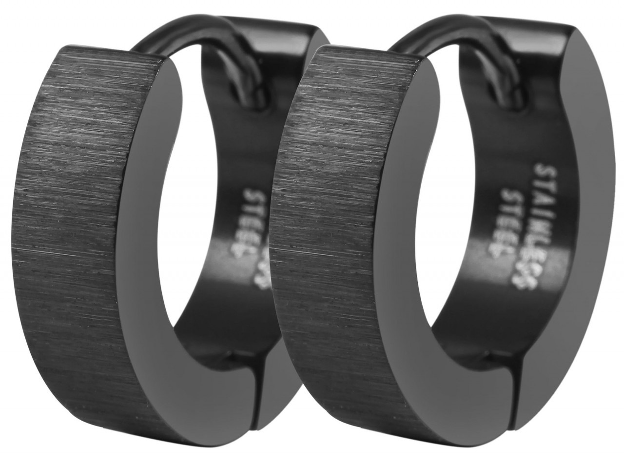 Adelia´s Paar Creolen »Neuheit 2025 - Unisex Creolen aus mattem Edelstahl Ø 8 mm«