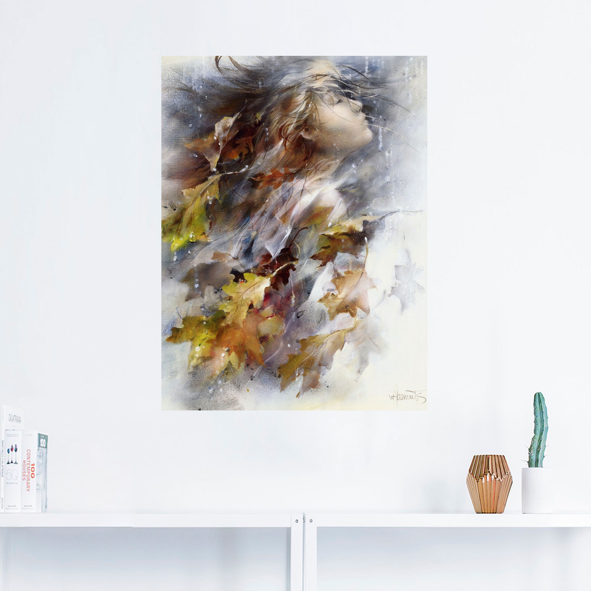 Artland Wandbild »Herbst«, Frau, (1 St.), als Leinwandbild, Poster, Wandaufkleber in verschied. Größen