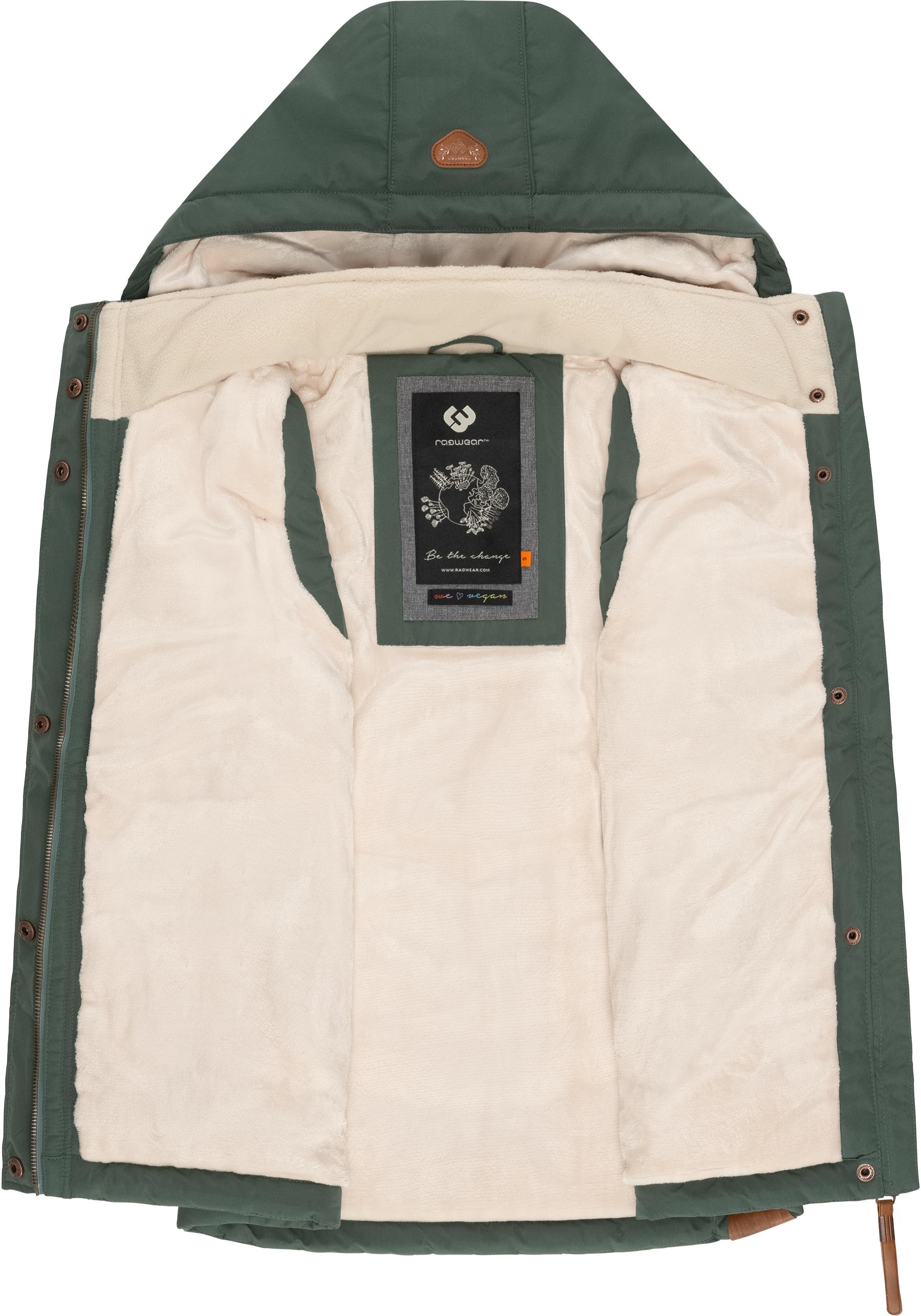 Ragwear Steppweste »Hesty«, Wasserdichte Outdoor-Weste mit abnehmbarer Kapuze