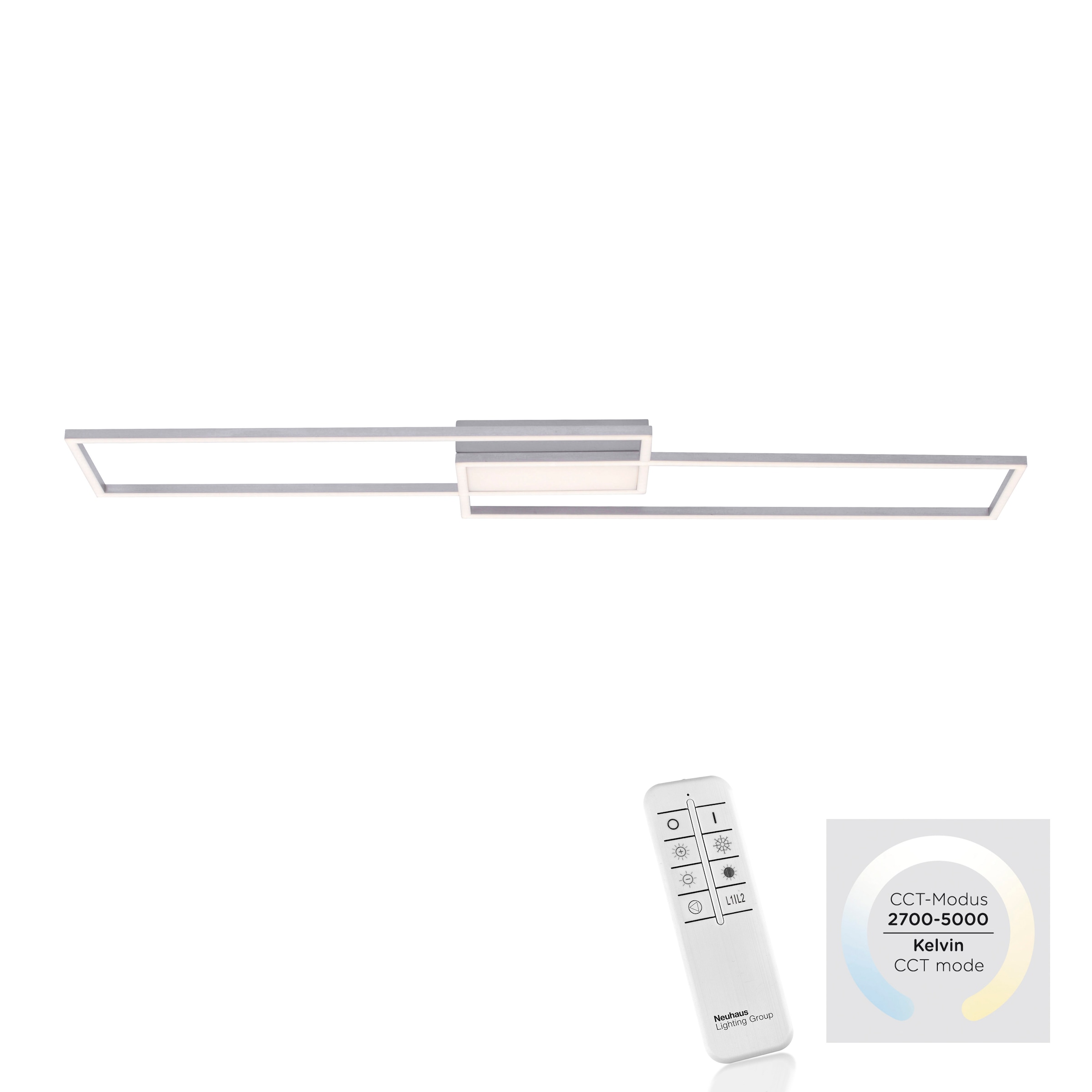 JUST LIGHT Deckenleuchte »ASMIN«, 3 flammig, Leuchtmittel LED-Board-LED-Board | LED fest integriert, CCT - über Fernbedienung, dimmbar, Serienschalter, Memory