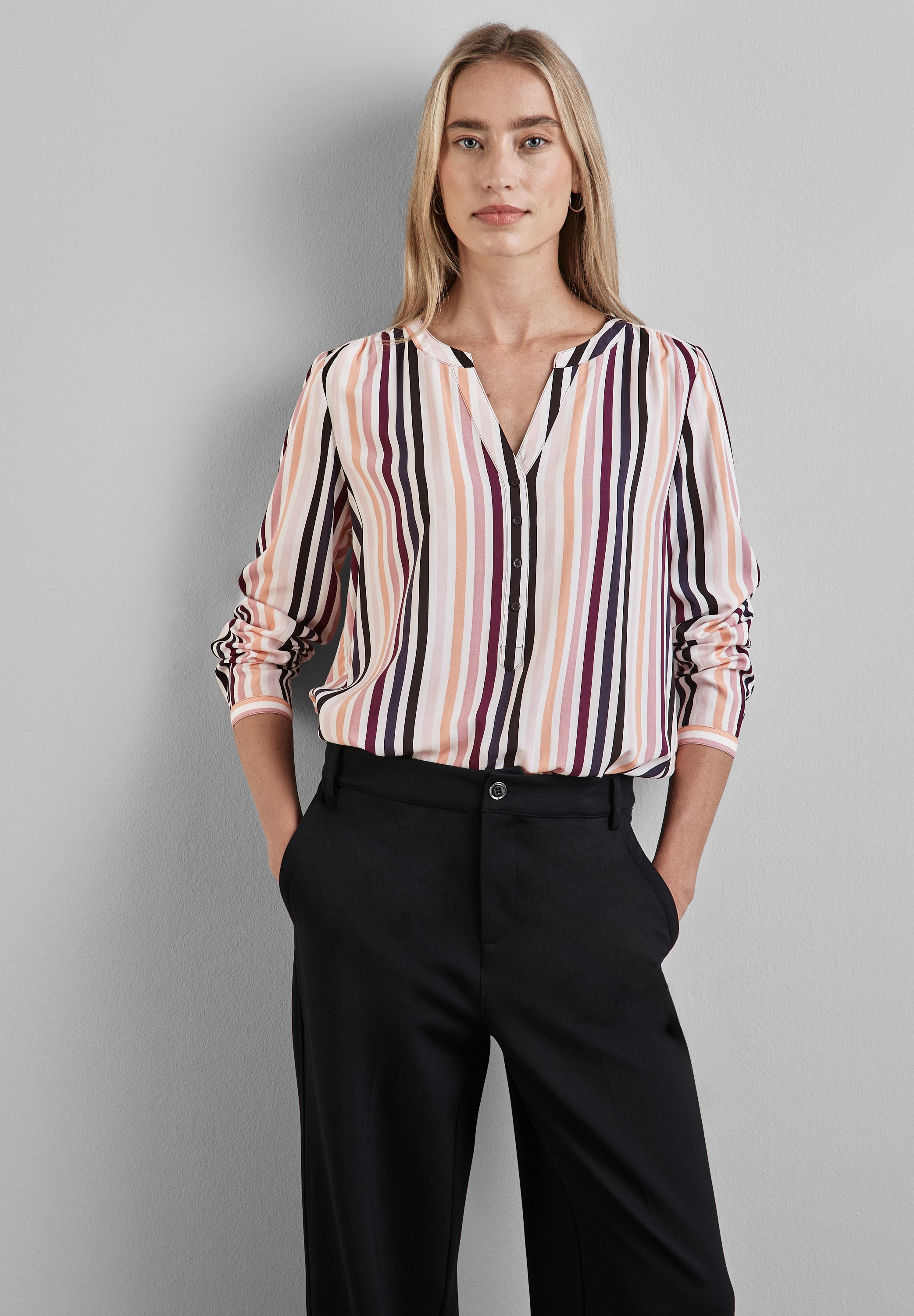 STREET ONE Shirtbluse iš minkštas Viskose