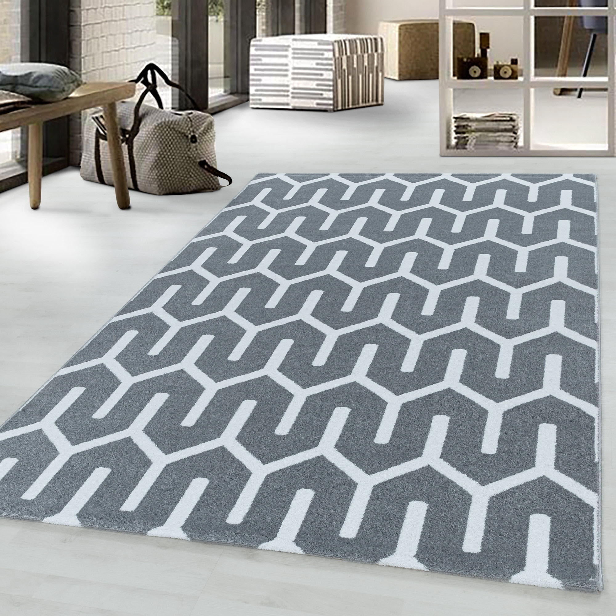 Ayyildiz Teppiche Teppich »COSTA 3524« rechteckig 11 mm Höhe Kurzflor, Gemustert, Wohnzimmer