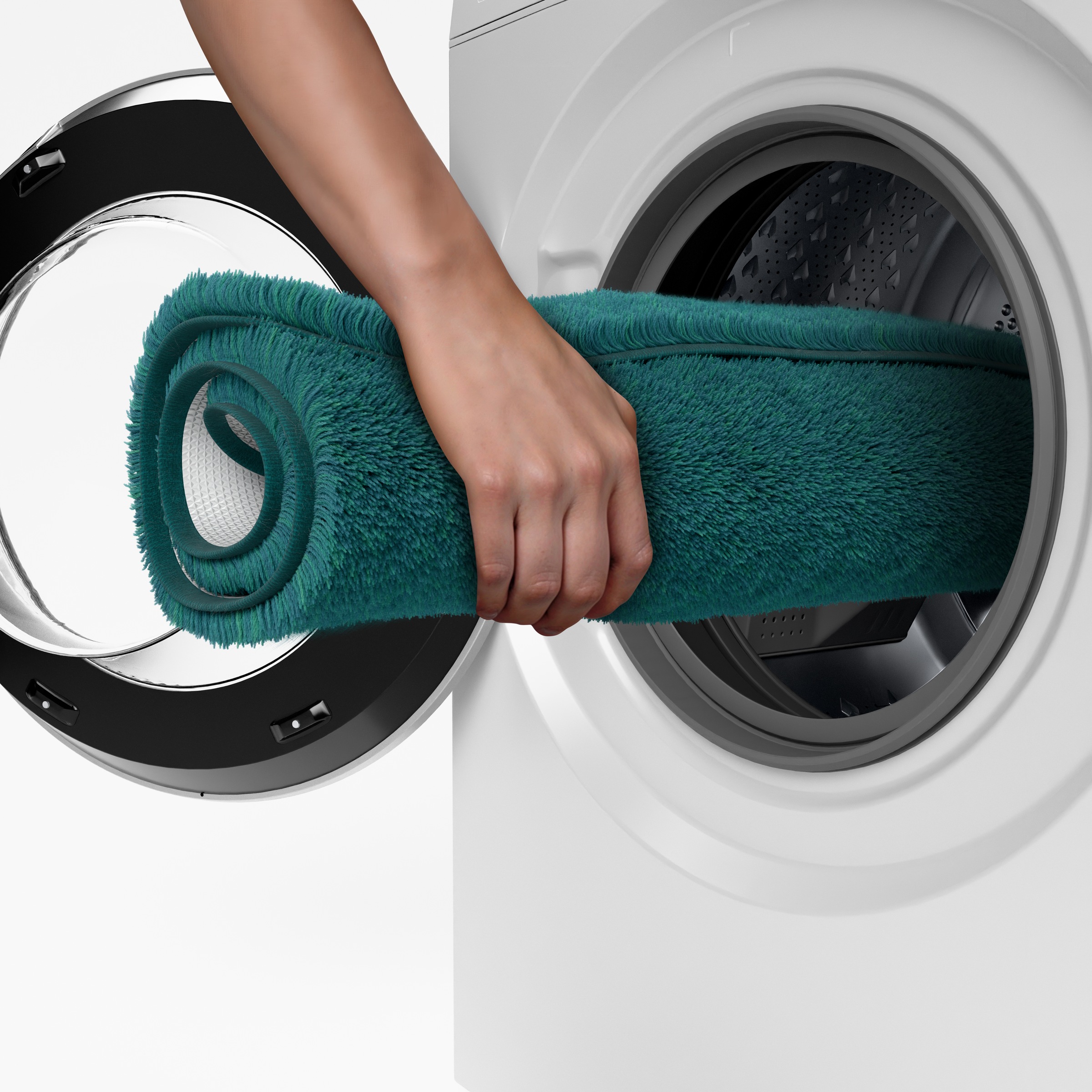 Grund Badematte »Melos, Badvorleger, Badezimmer Teppich, sehr weich« Höhe 27 mm rutschhemmend beschichtet fußbodenheizungsgeeignet melierte Optik, sehr weicher Flor, Melange-Effekt, Made in Europe