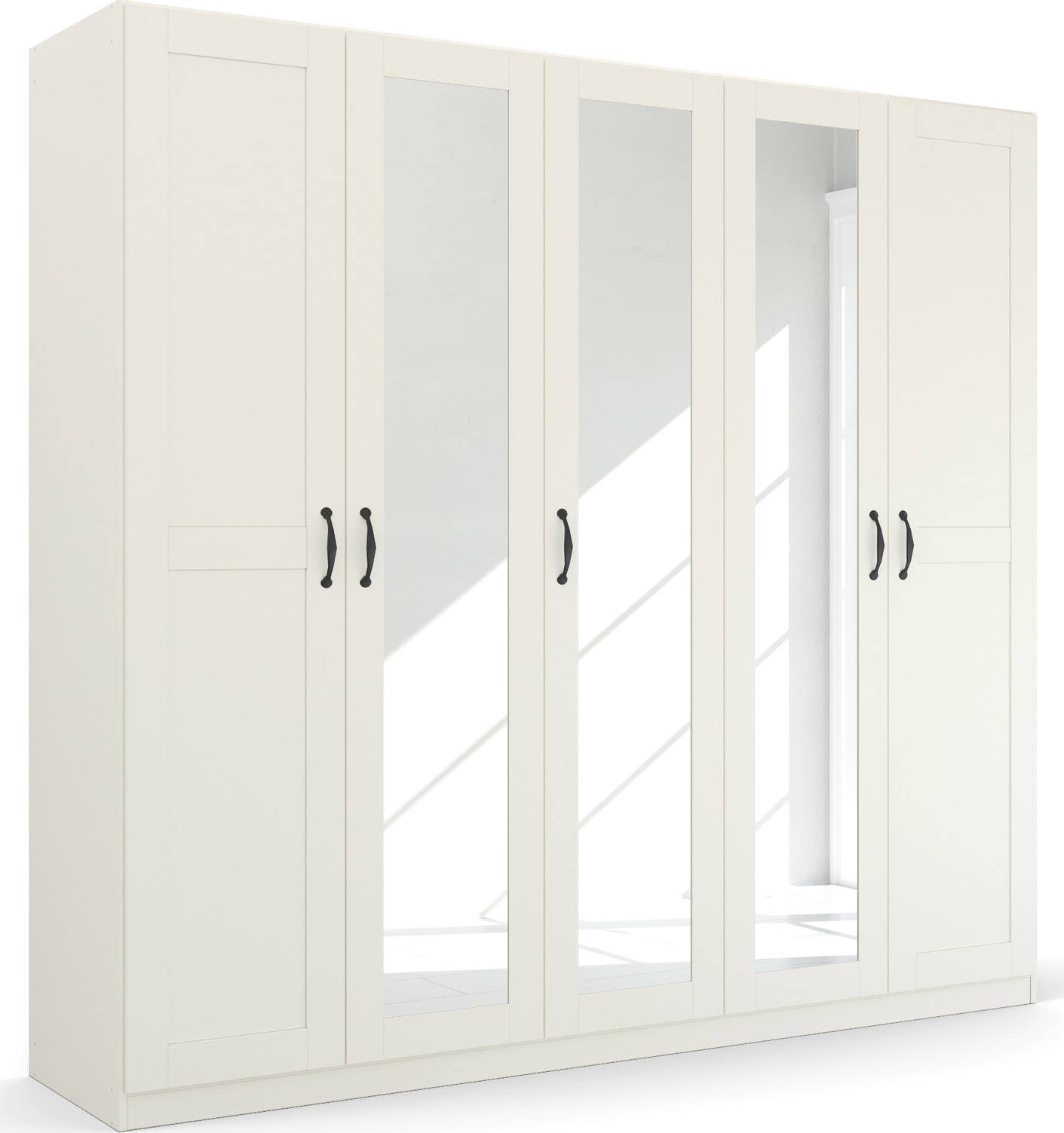rauch Drehtürenschrank "Kleiderschrank Schrank Garderobe Ankleide COTTAGE BY QUADRA SPIN" Breiten: 181/226/271 cm, Höhe 210 cm, in skandinavischem Landhausstil, mit Spiegel