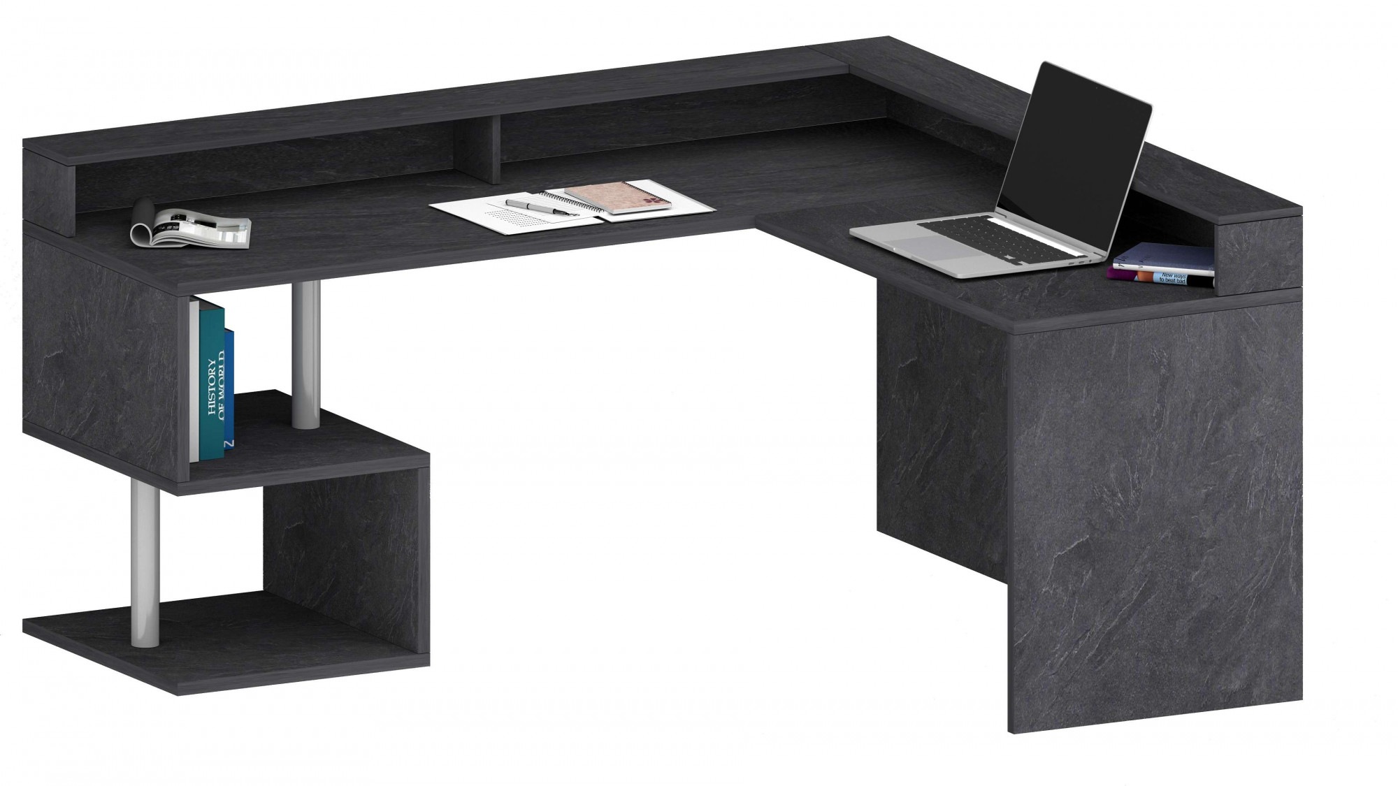 INOSIGN Eckschreibtisch »Esse, Schreibtisch im modernen Design«, mit oder ohne Monitoraufsatz Breite 180/160 cm, "Made in Italy"